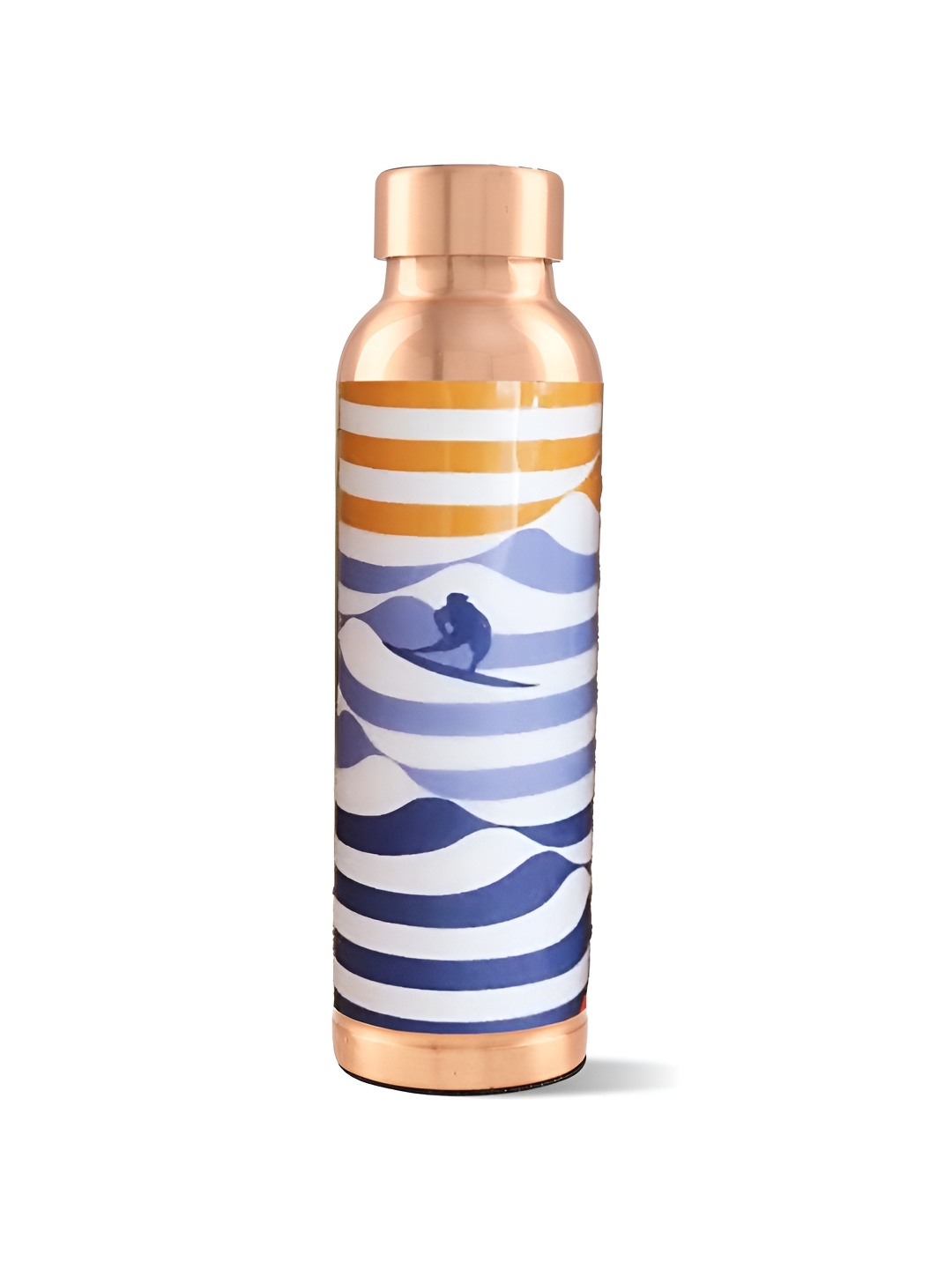 

UMAI Copper-Toned & Blue Printed BPA Free Copper Water Bottle-950ml