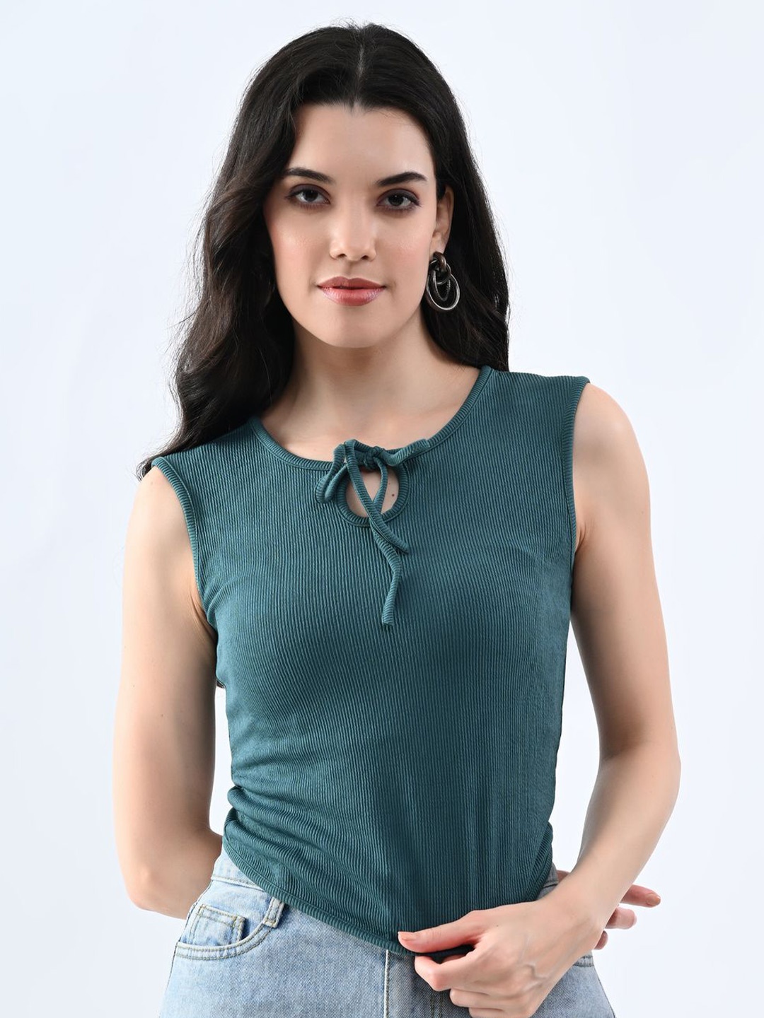 

Genzy Crop Top, Teal