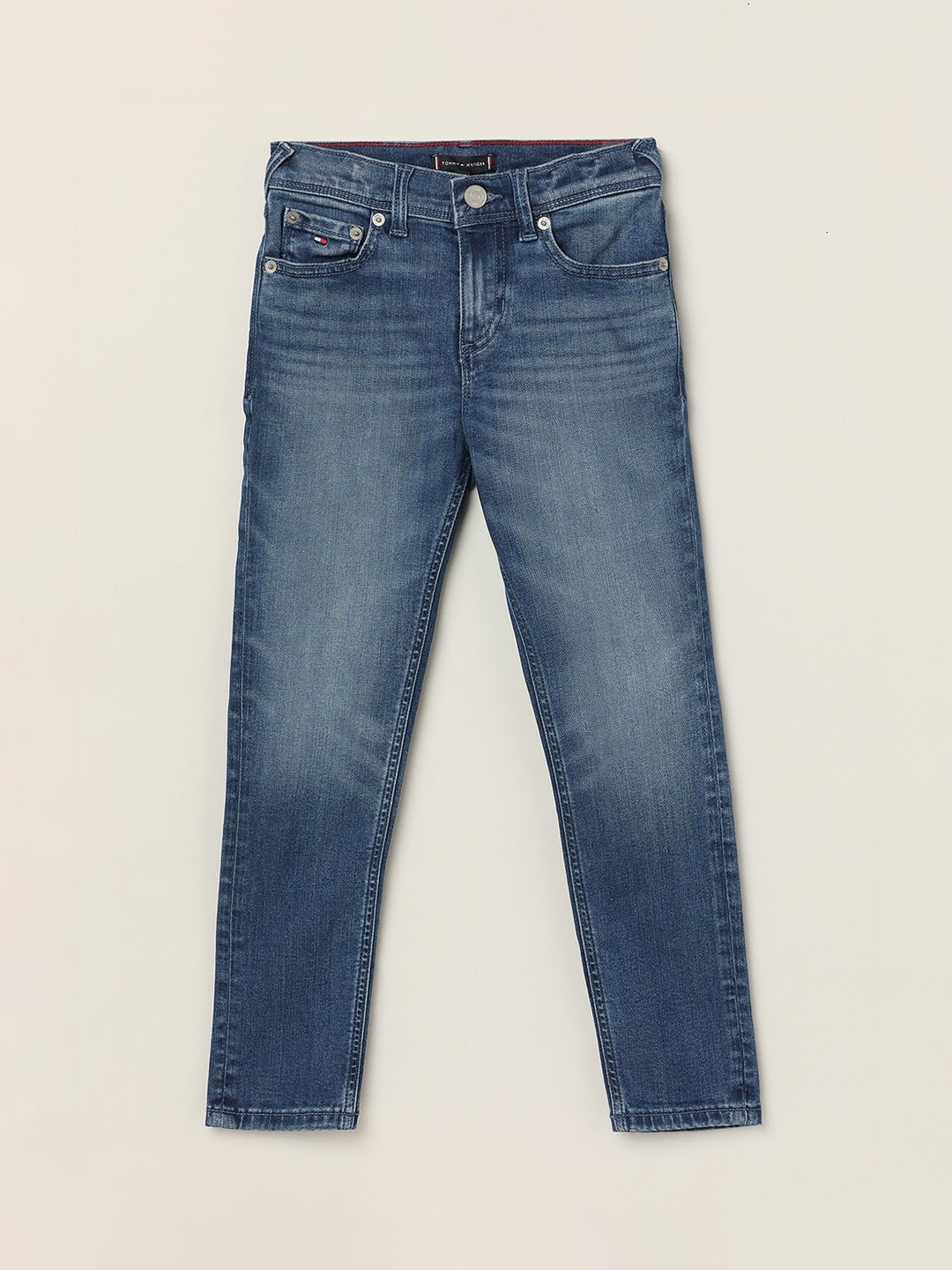 

Tommy Hilfiger Boys Slim Fit Heavy Fade Jeans, Blue