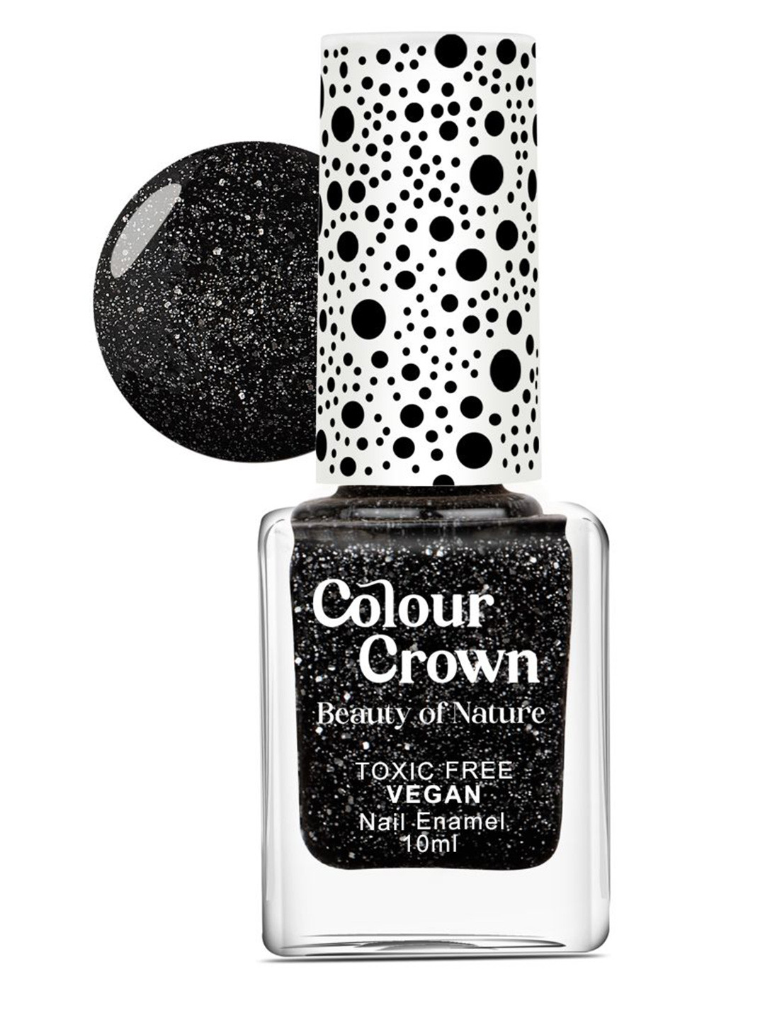 

CROWN Beauty Of Nature Longwear Glossy Finish Nail Enamel 10 ml - A011, Black