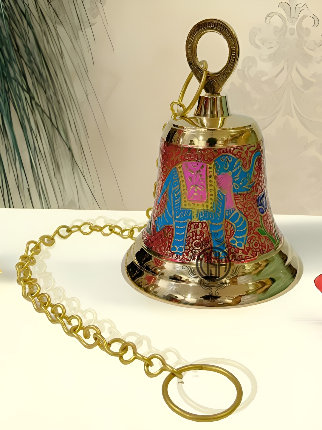 

DSH Crafting Your Curiosity Gold Toned Textured Hanging Pooja Bell