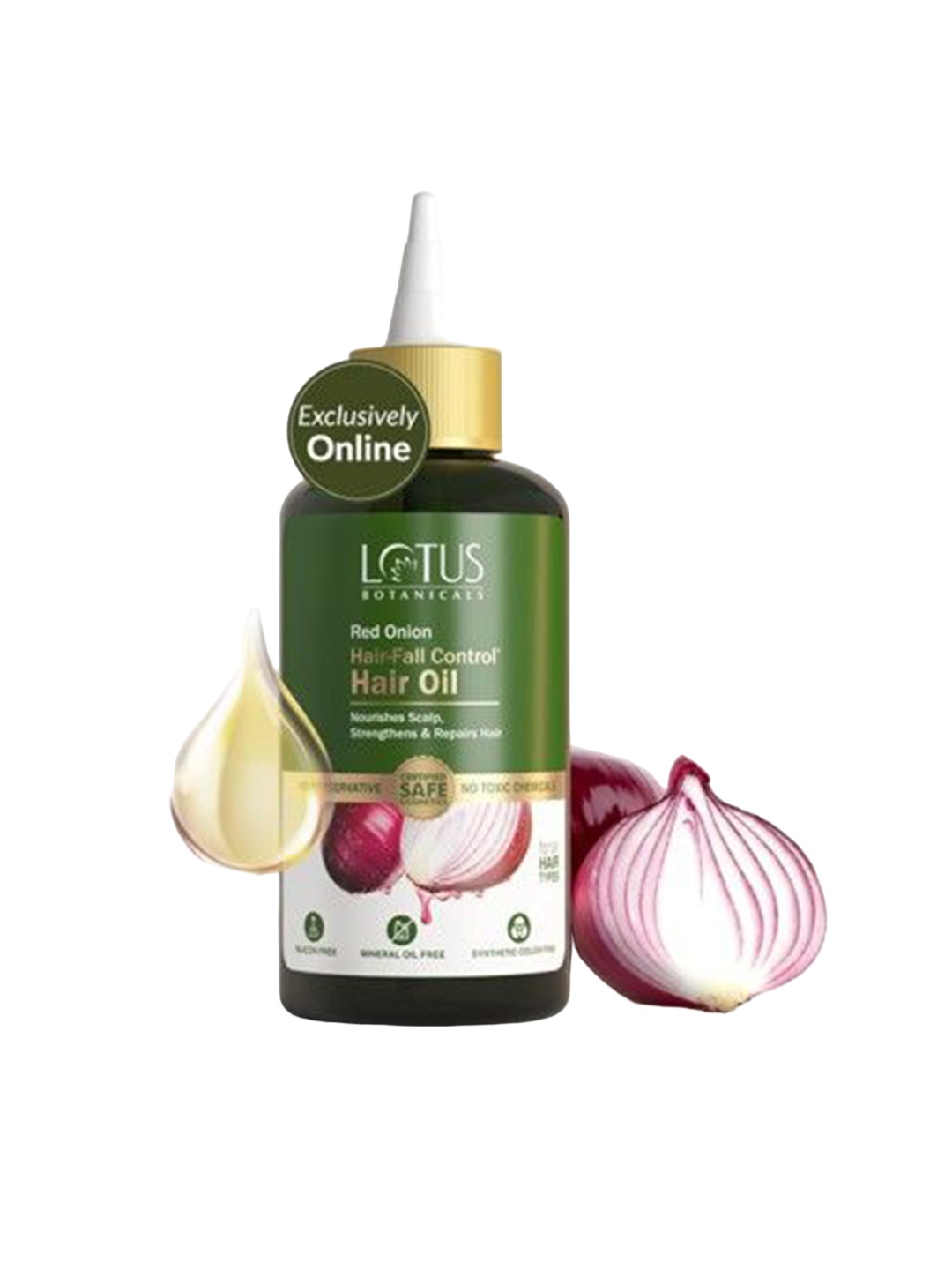 

Lotus Botanicals Red Onion Hair Fall Control Hair & Mineral Oil- 200ml, Green