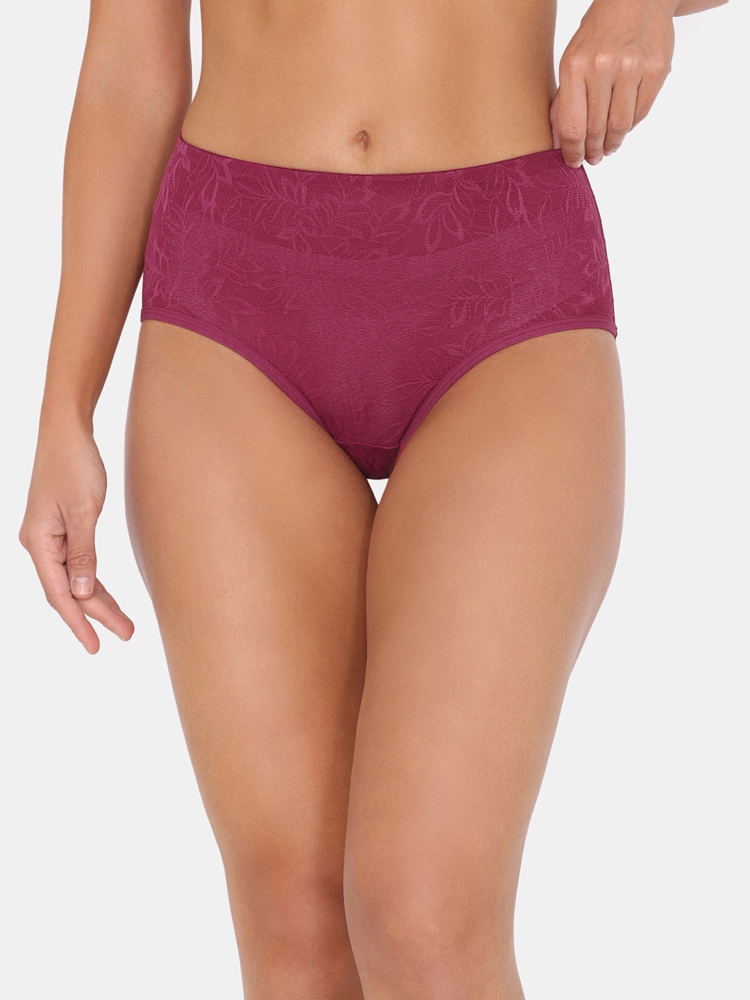 

Zivame Mid-Rise Hipster Briefs ZI289EFASHZIRED, Pink