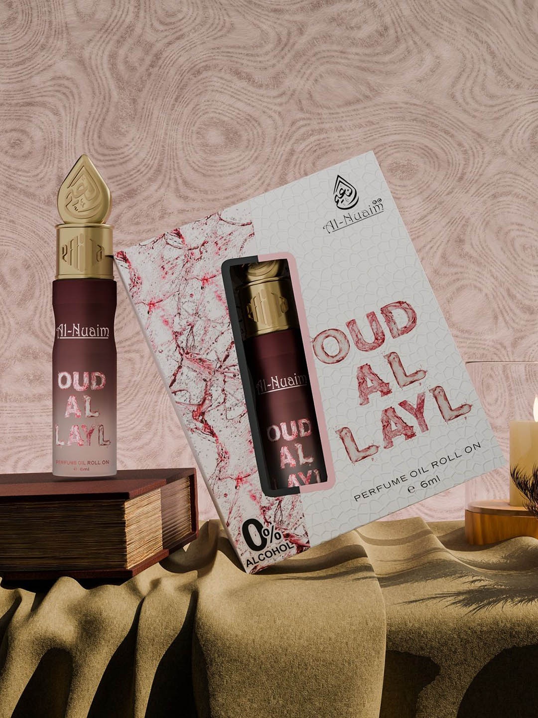 

Al-Nuaim Oud Al Layl Attar Roll On - 6 ml, Red