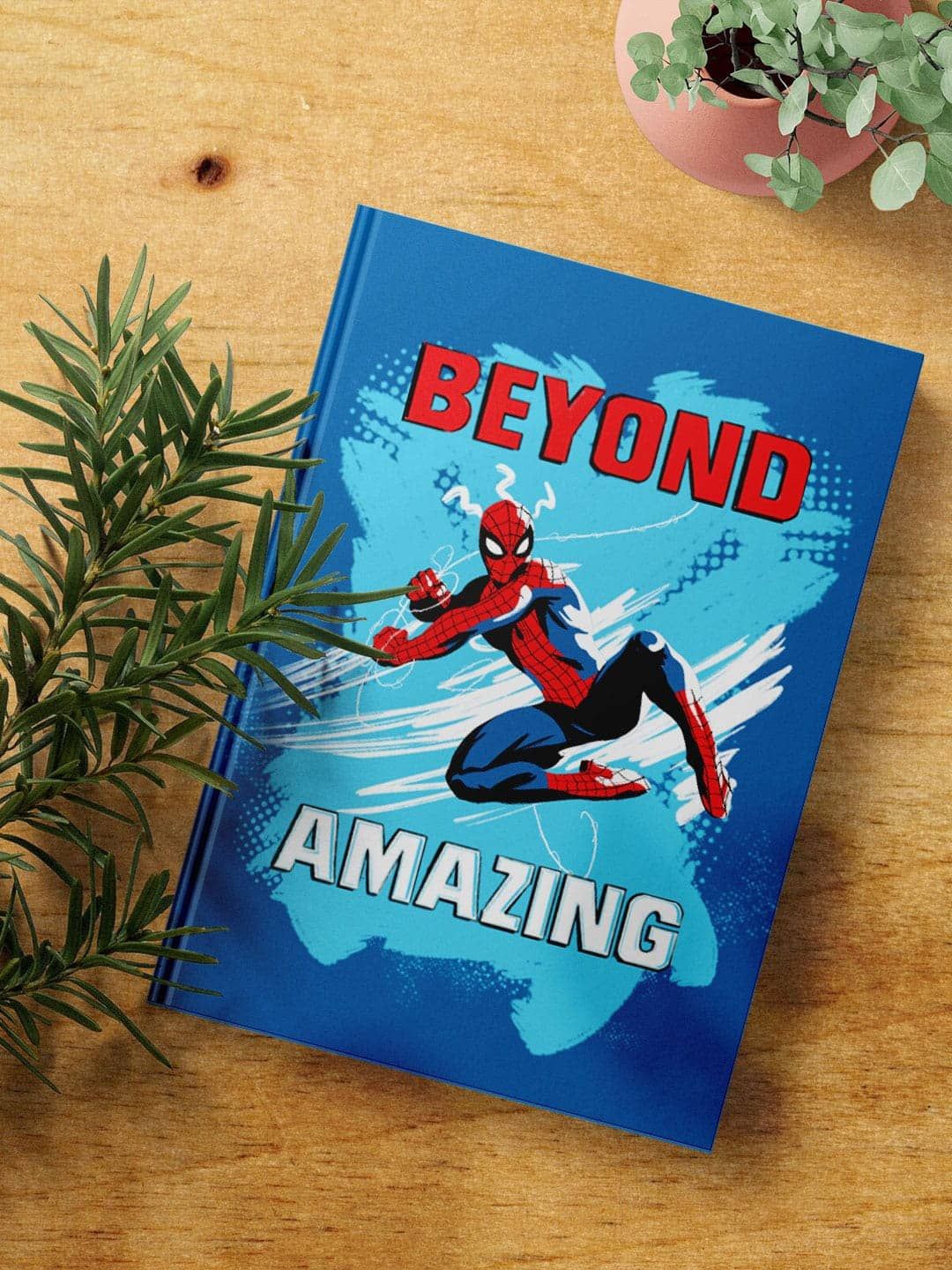 

macmerise Beyond Amazing Spider Man Printed A5 Ruled Notebook, Blue