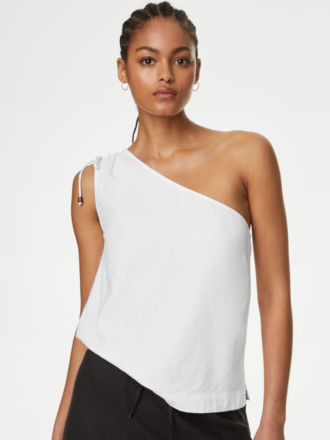 

Marks & Spencer Linen Top, White
