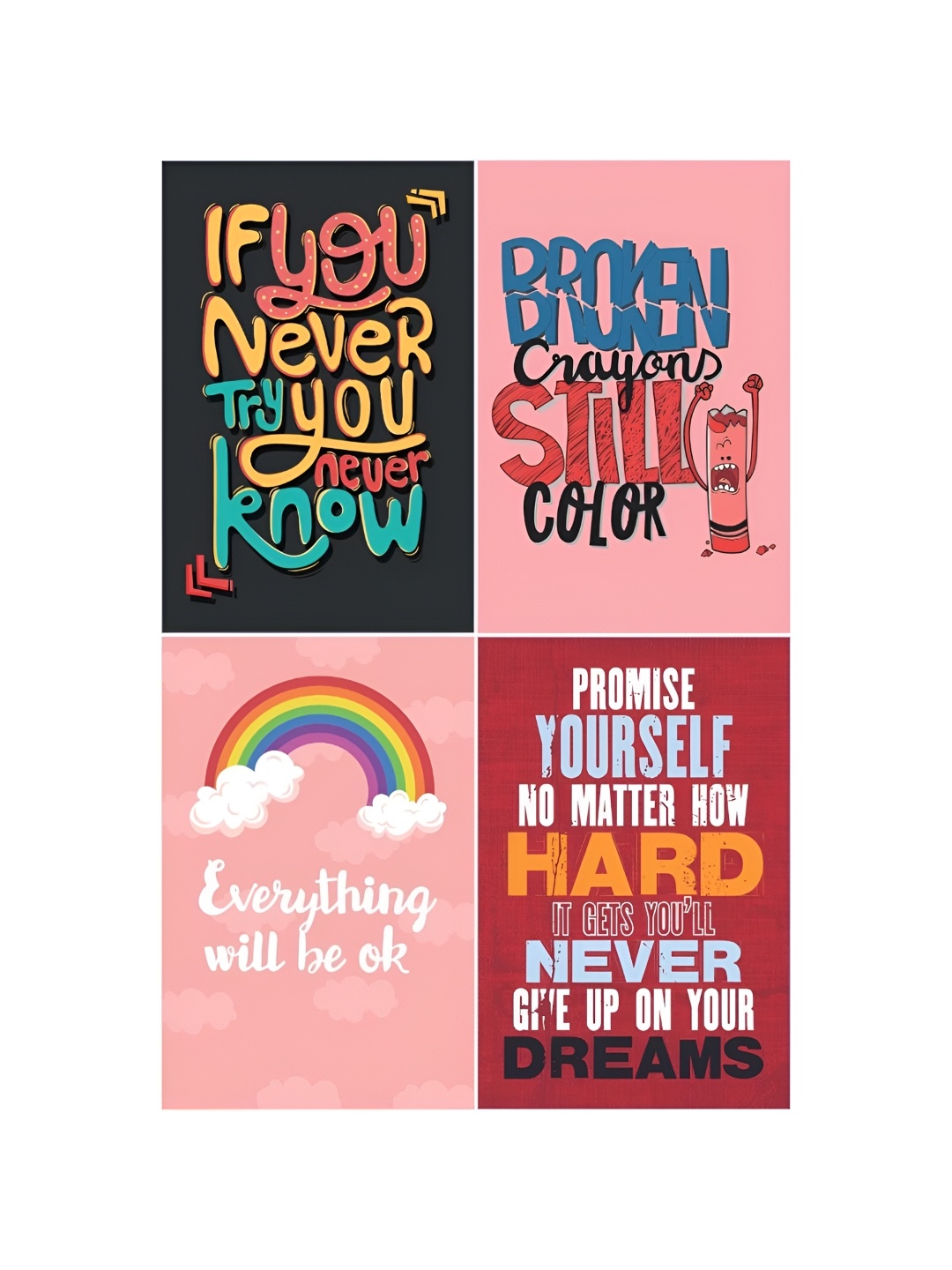 

CVANU Multicoloured 10 Pieces Paper Wall Art, Multi