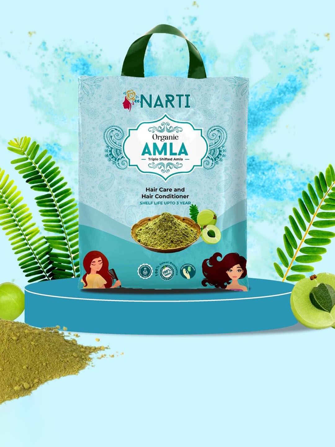 

NARTI Organic Amla Powder For Hair Care - 200 g, Blue