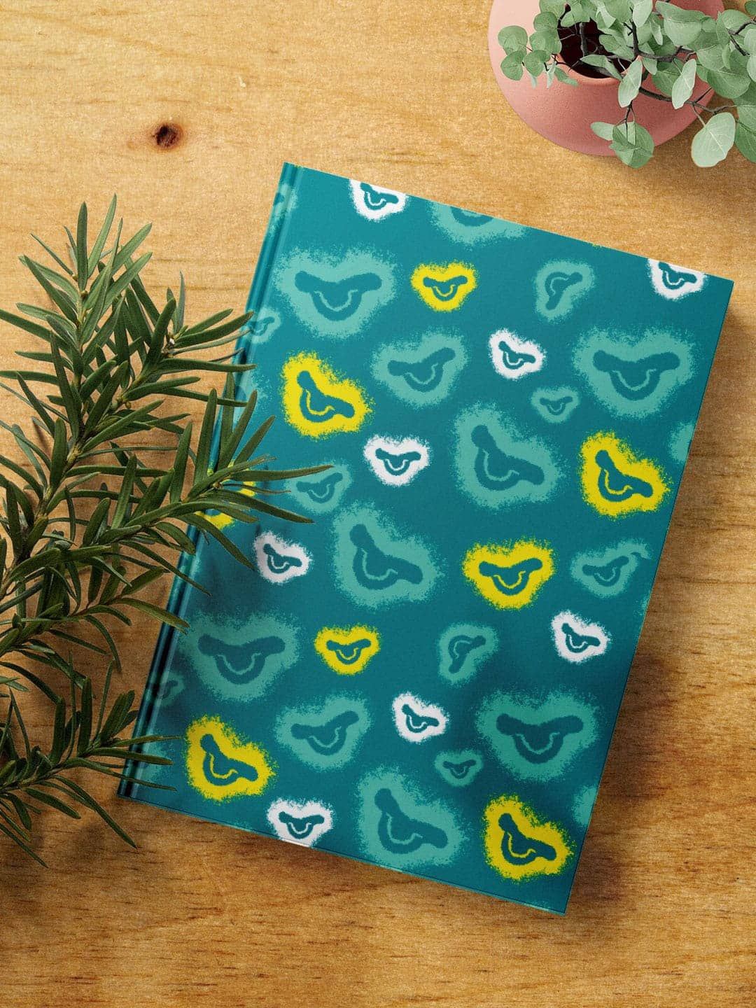 

macmerise Simba Printed Hard Cover A5 Ruled Notebook, Green