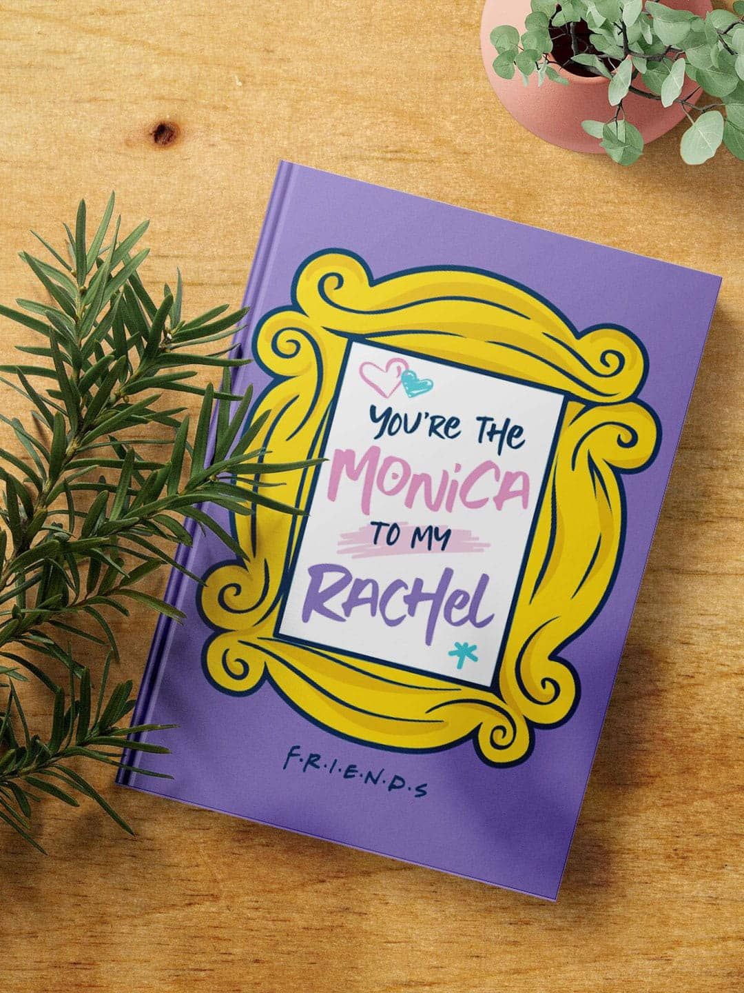 

macmerise BFF Monica to Rachel Printed A5 Ruled Notebook, Purple