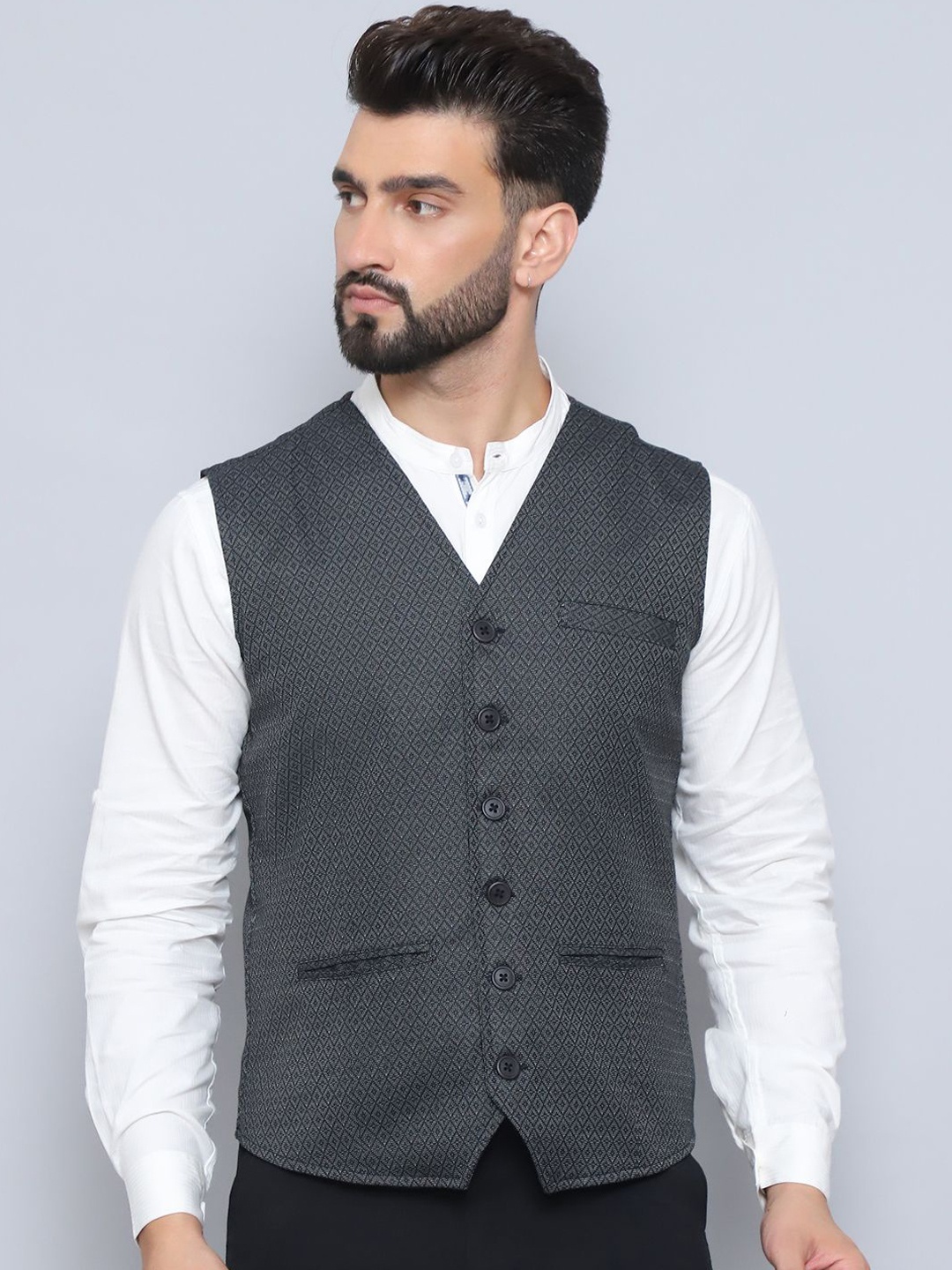 

even Woven Formal Waistcoat, Black