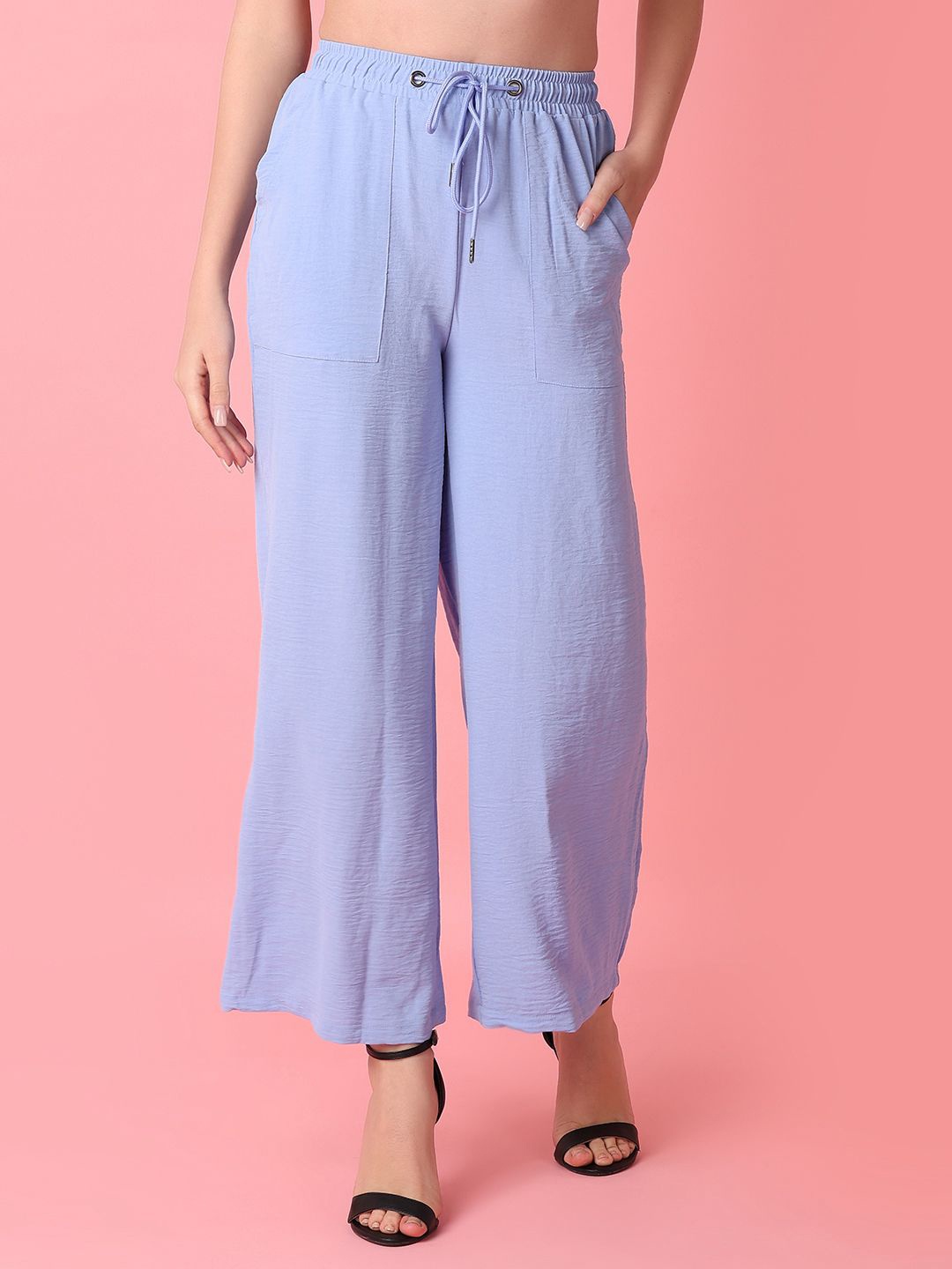 

UNLIMITED Women Flared Palazzos, Blue