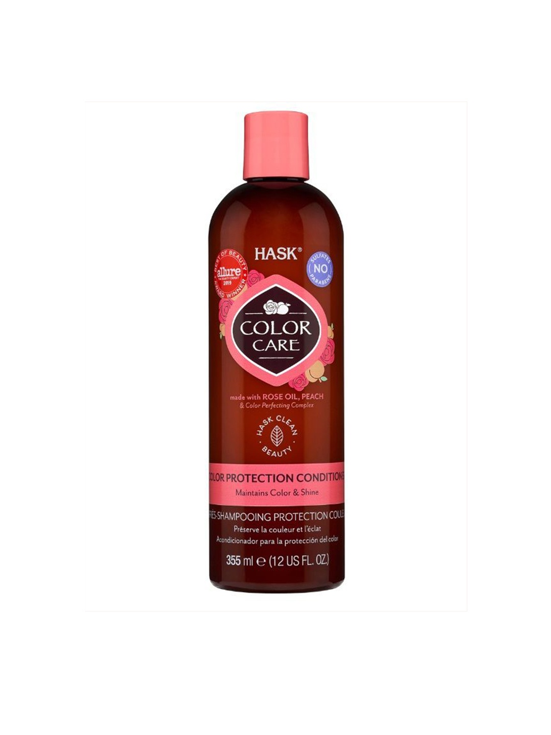 

HASK Color Care Color Protection Conditioner With Rose Oil & Peach- 355ml, Brown