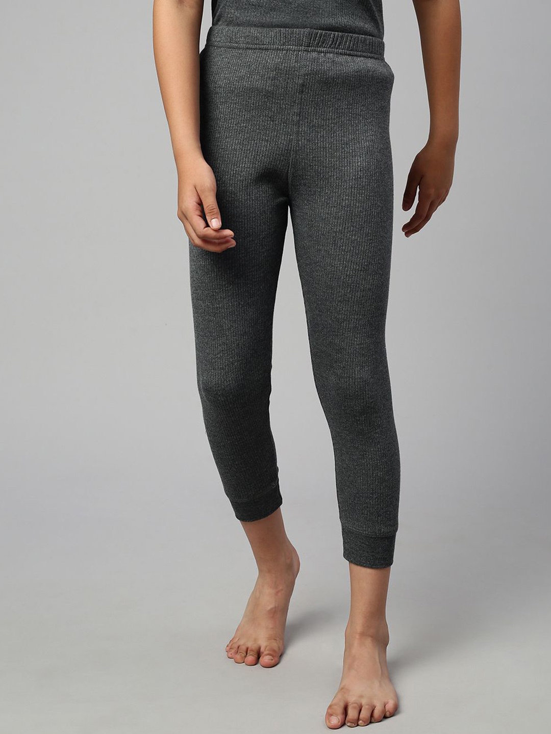 

ONN Boys Solid Thermal Bottoms, Charcoal