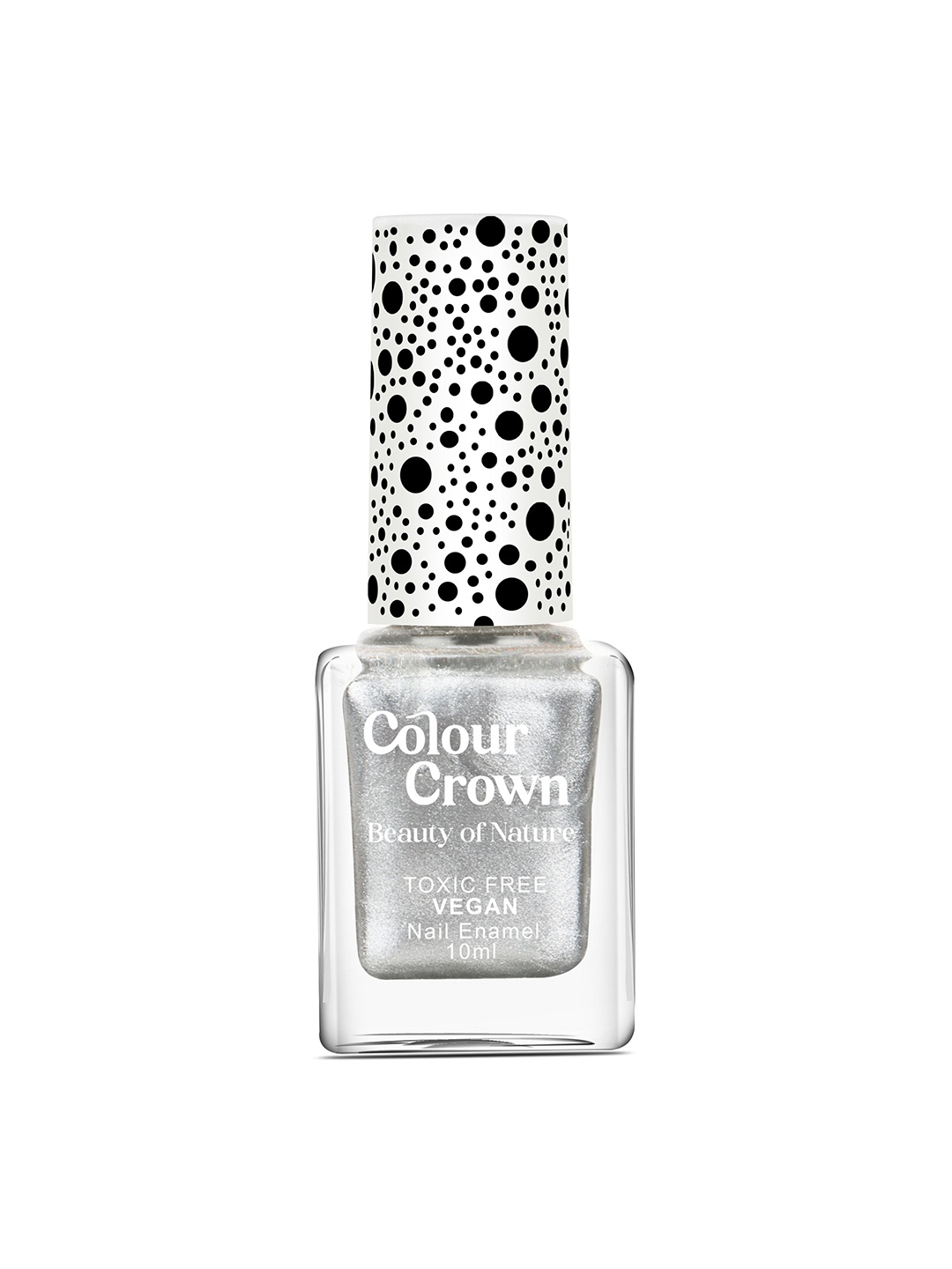 

CROWN Beauty Of Nature Longwear Glossy Finish Nail Enamel 10 ml - C049, Silver