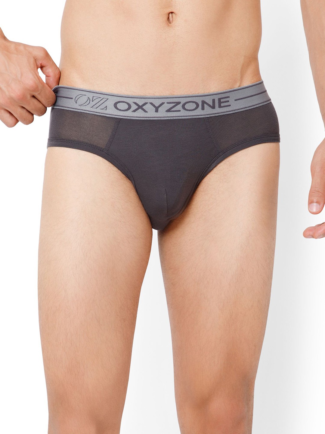 

OXYZONE Men Anti-Bacterial Low-Rise Basic Briefs ALENA _ASH GREY