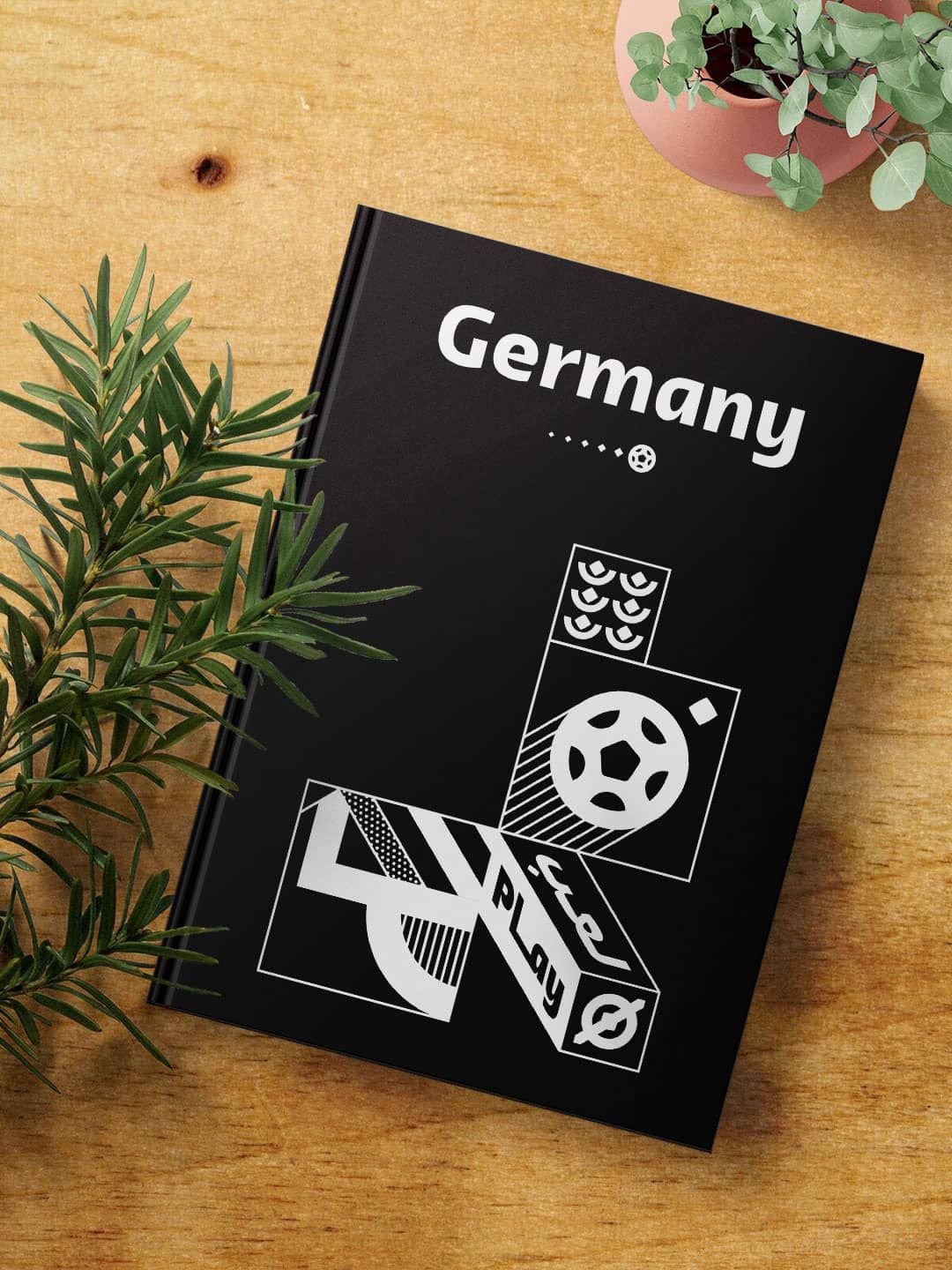 

macmerise FIFA Germany Printed Hard Cover A5 Ruled Notebook, Black