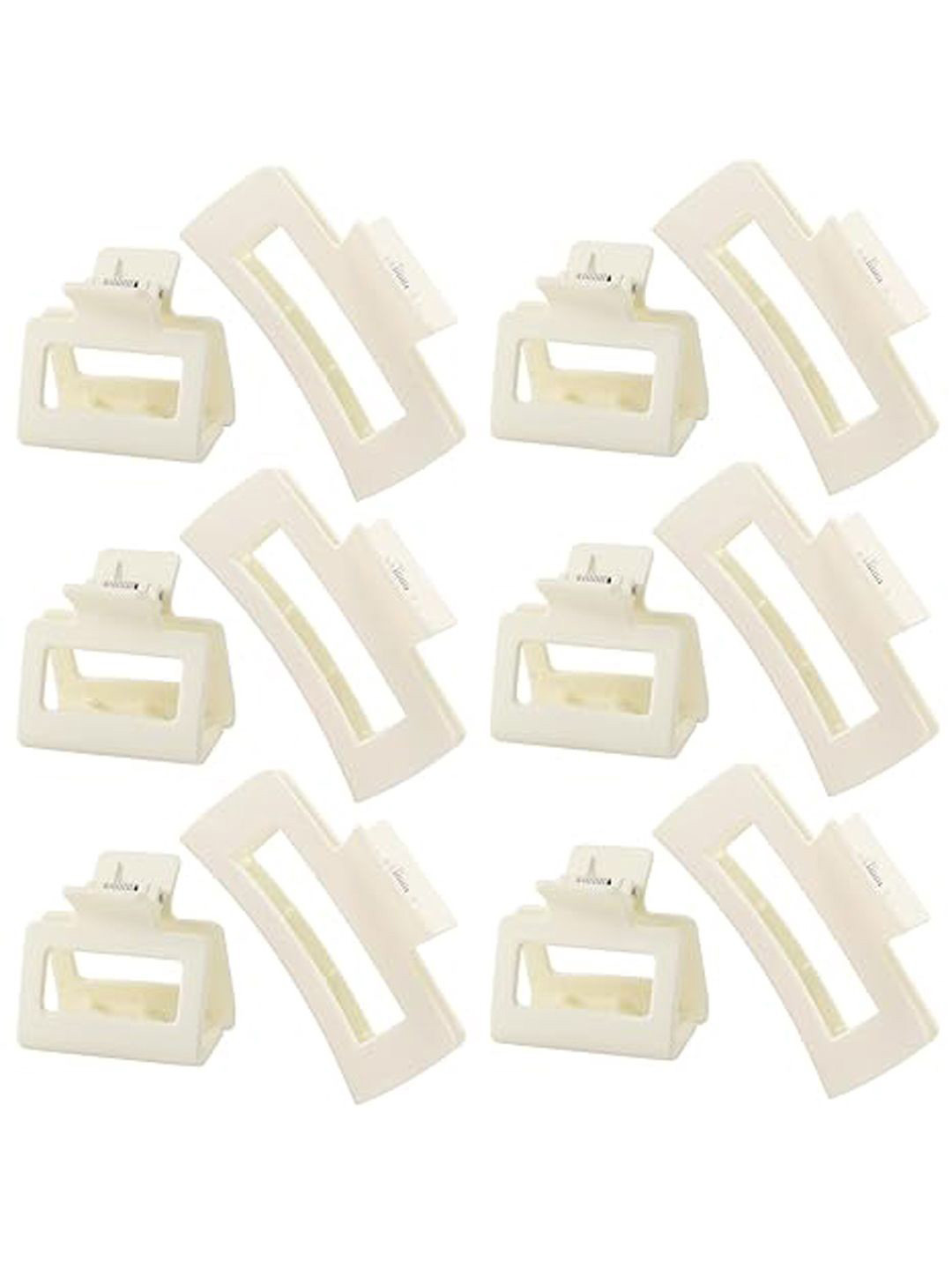 

Xivir Set Of 12 Women Claw Clips, White