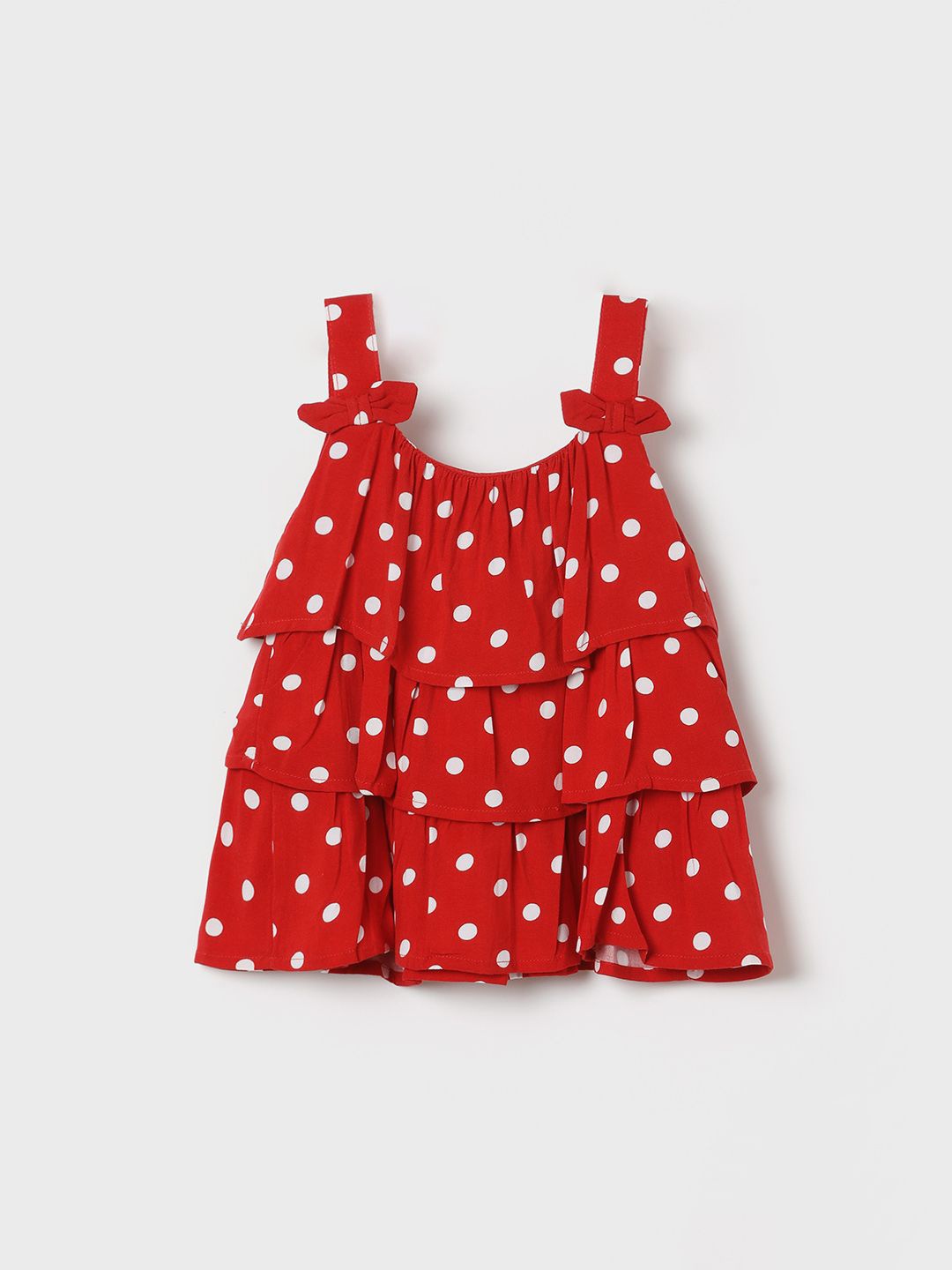

Juniors by Lifestyle Polka Dot Print Off-Shoulder Top, Red