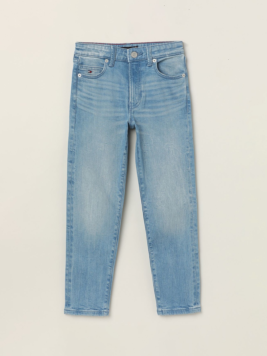 

Tommy Hilfiger Boys Straight Fit Light Fade Jeans, Blue