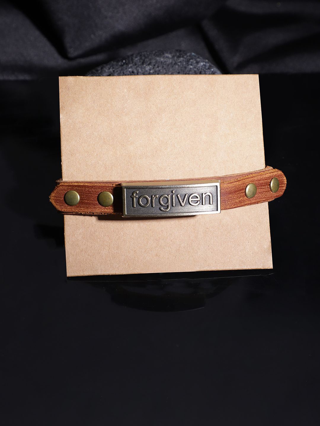 

The Roadster Lifestyle Co. Men Waterproof Demi-Fine Strap Bracelet, Brown