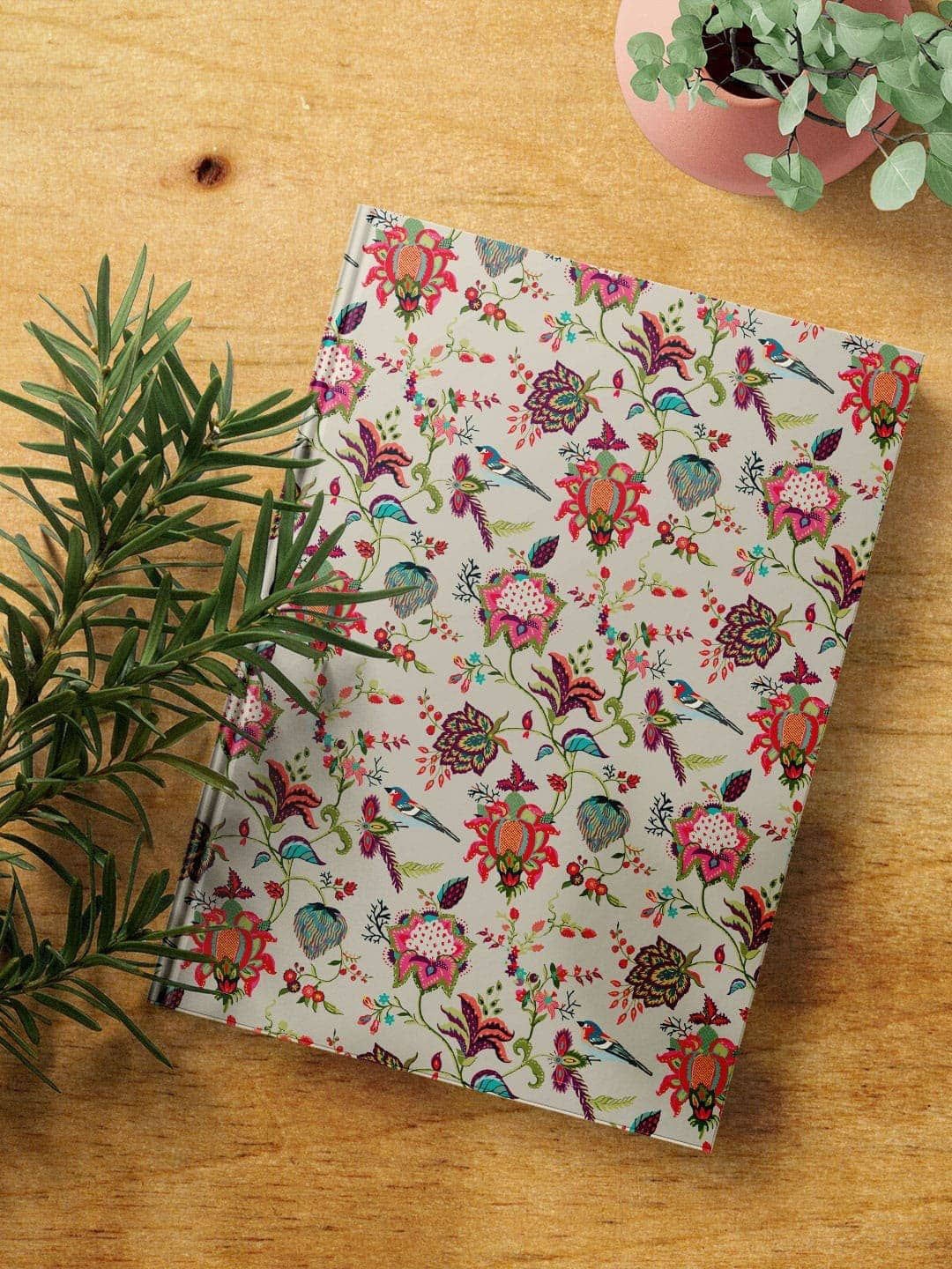 

macmerise Cream & Green Payal Singhal Chidiya Printed A5 Ruled Notebook