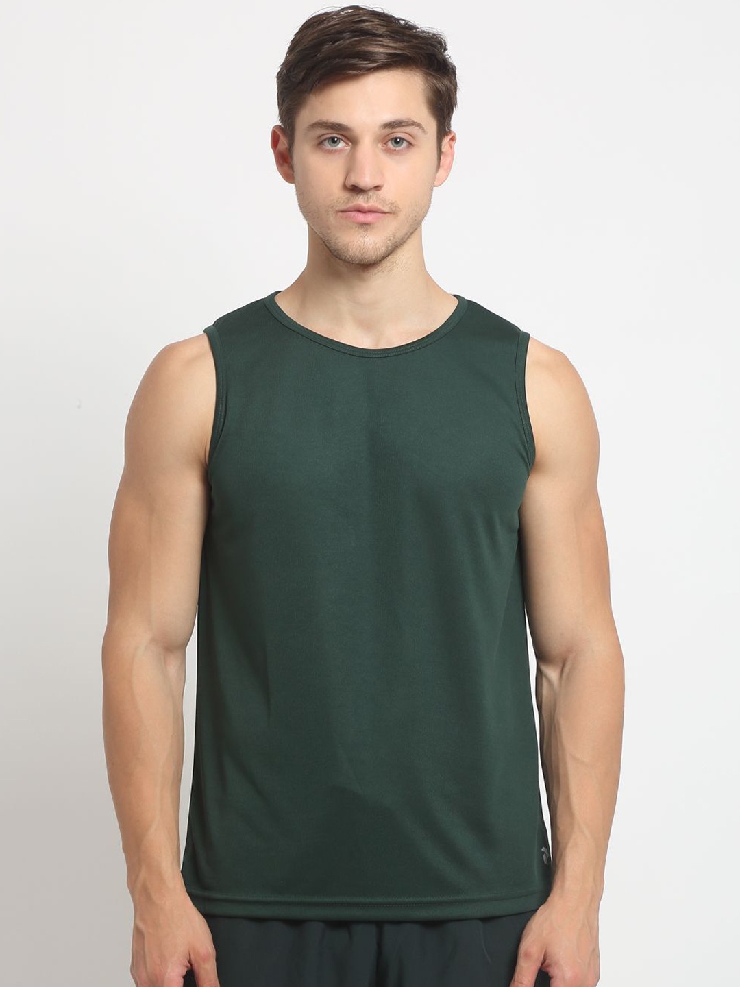 

PERFKT-U Round Neck Gym Vests 80142-S-Green