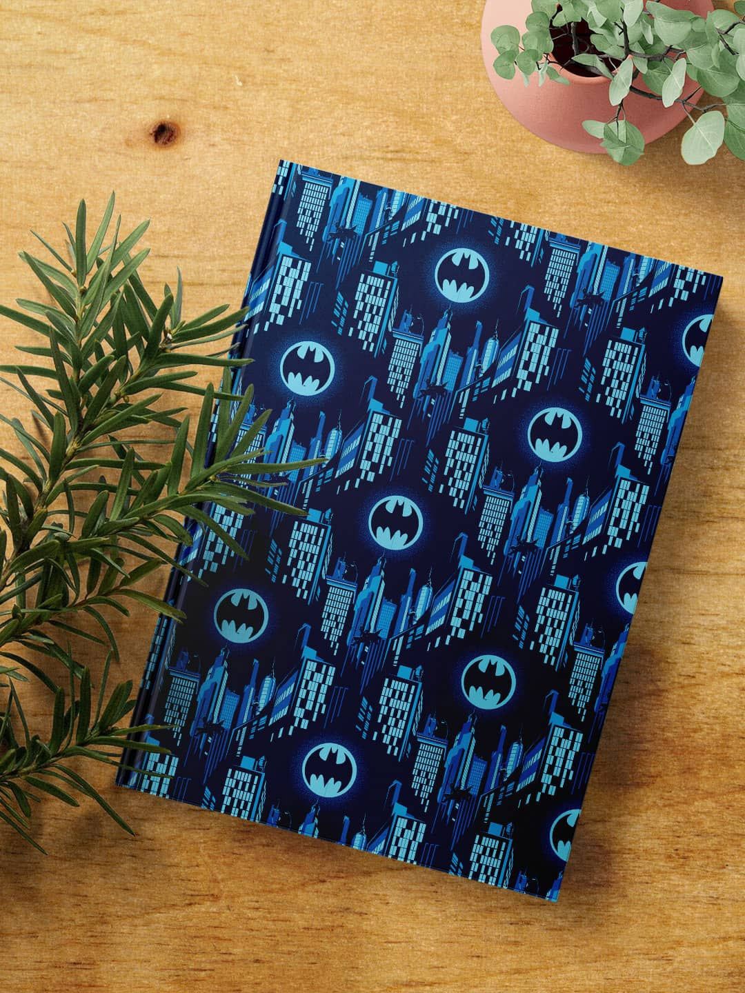 

macmerise Blue & White Gotham Nightfall Printed A5 Ruled Notebook
