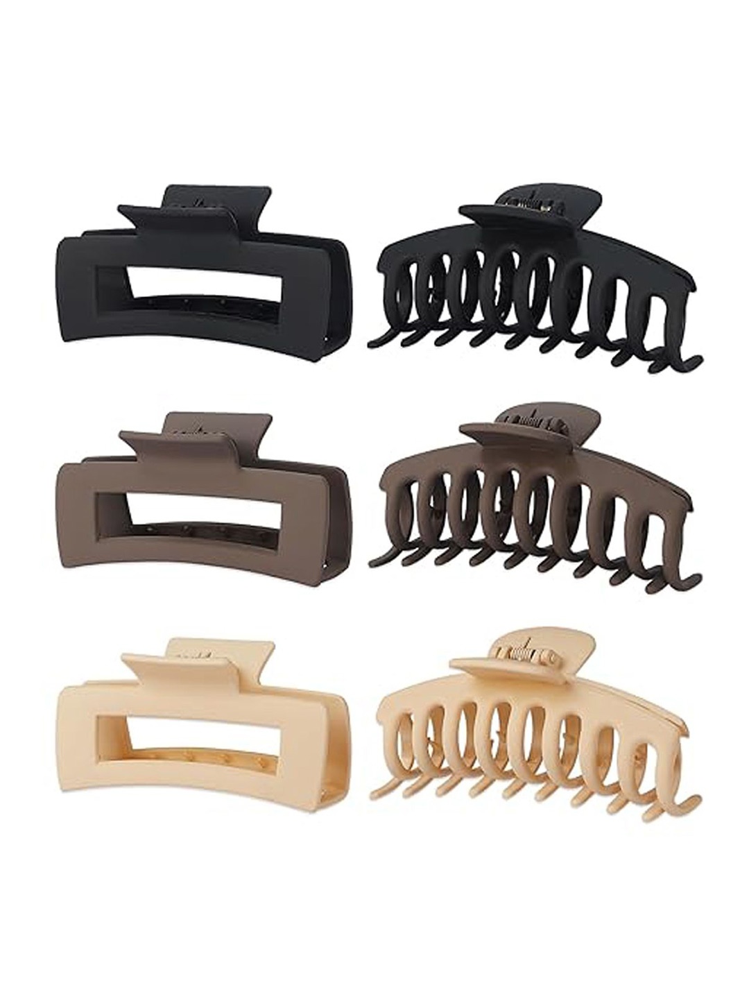 

Xivir Set of 6 Women Claw Clips, Black