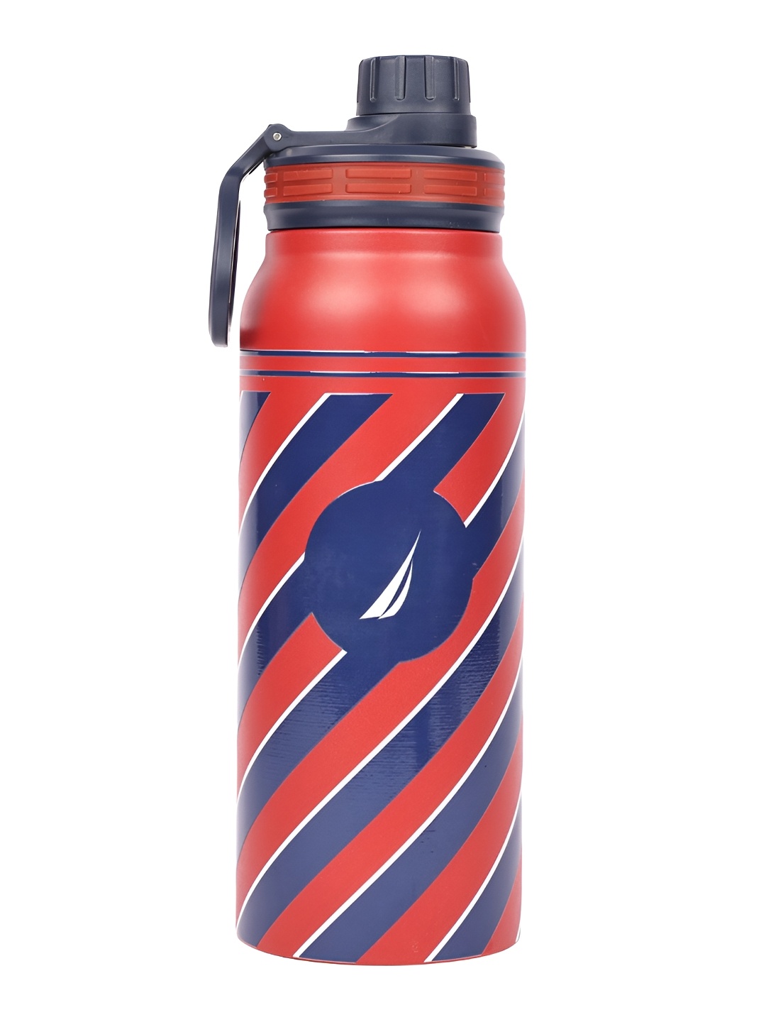 

Nautica Red & Navy Blue Striped Stainless Steel Smart Vacuum Water Bottle-750ML