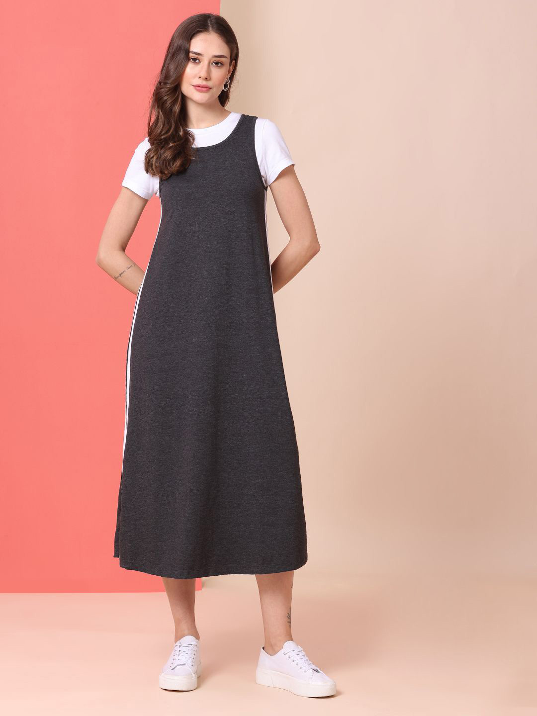 

Chemistry Women A-Line Midi Dress, Charcoal