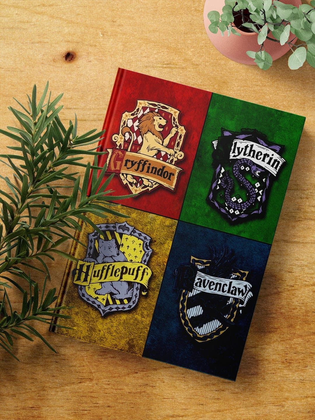 

macmerise Hogwarts Sigil United Printed Hard Cover A5 Ruled Notebook, Blue
