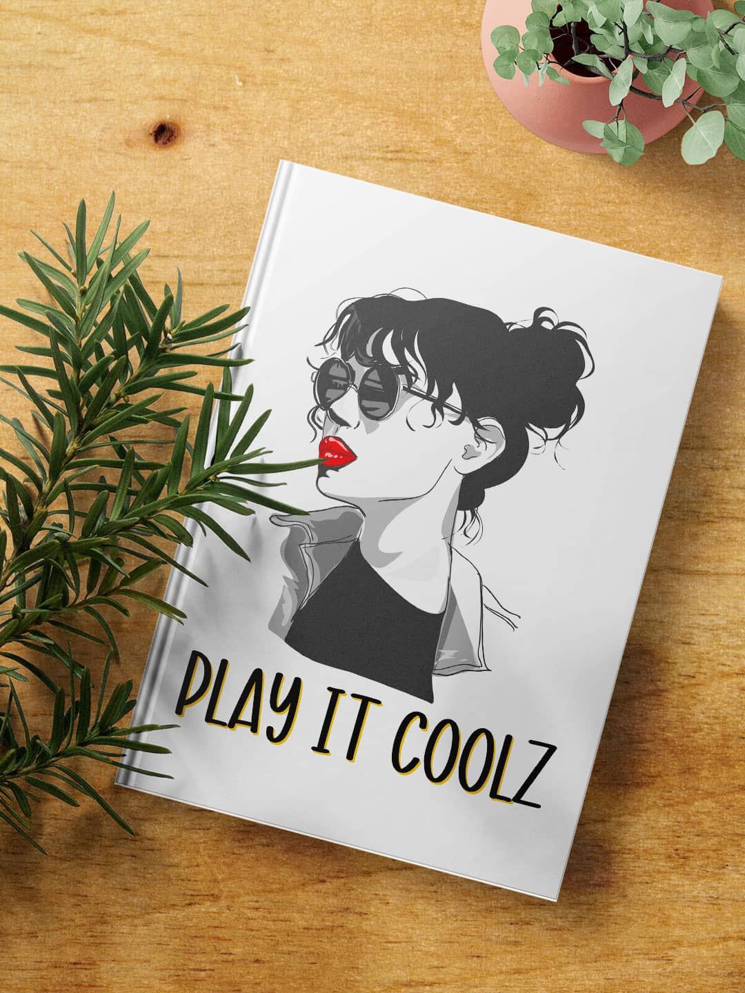 

macmerise Play It Coolz Printed A5 Ruled Notebook, White