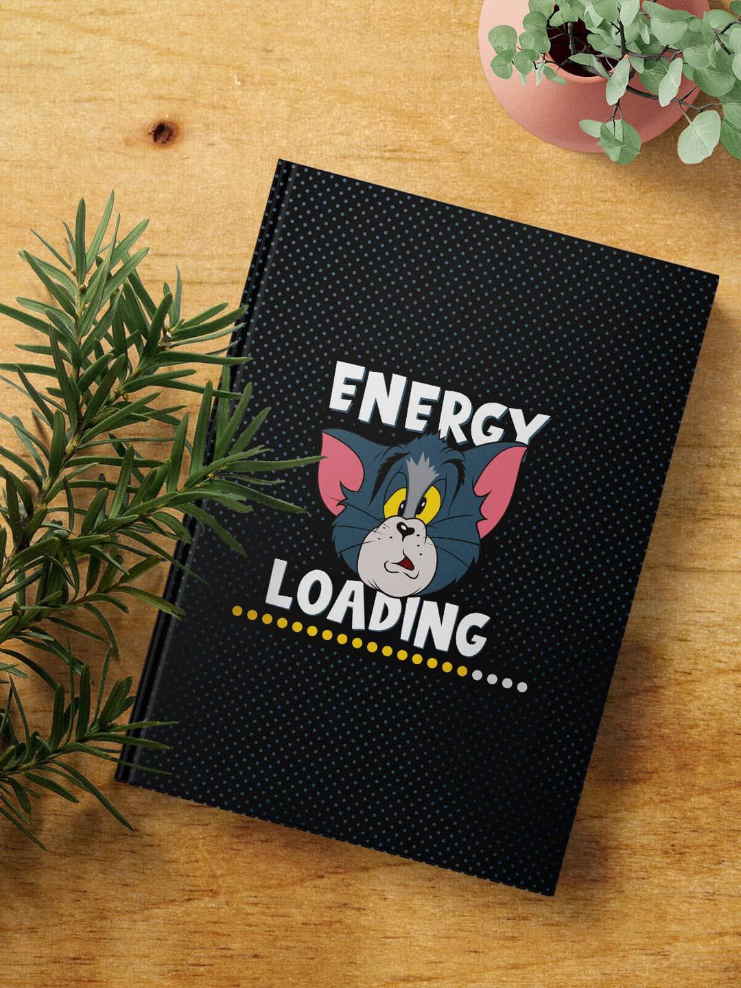 

macmerise Energy Loading Printed A5 Ruled Notebook, Black