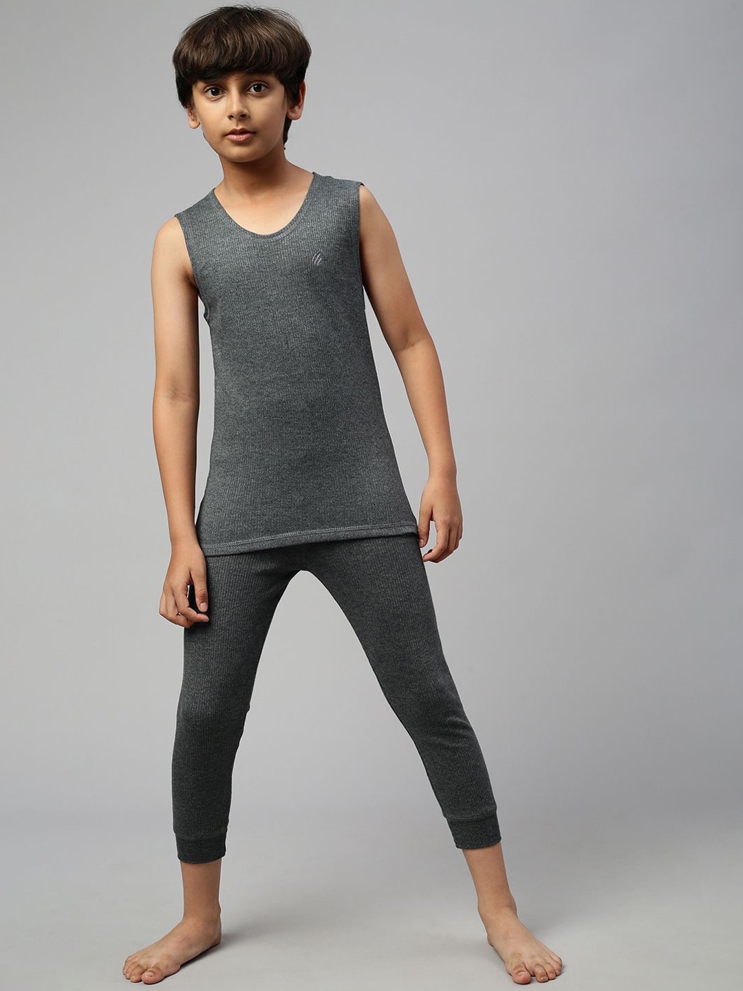 

ONN Boys Ribbed Thermal Set, Charcoal