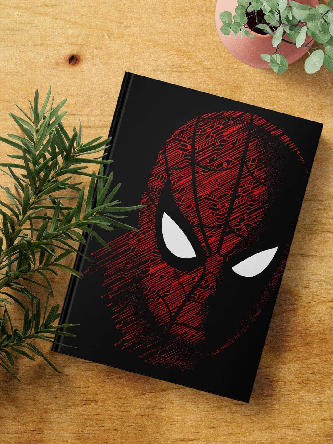 

macmerise Sketch Out Spider Man Printed A5 Ruled Notebook, Black