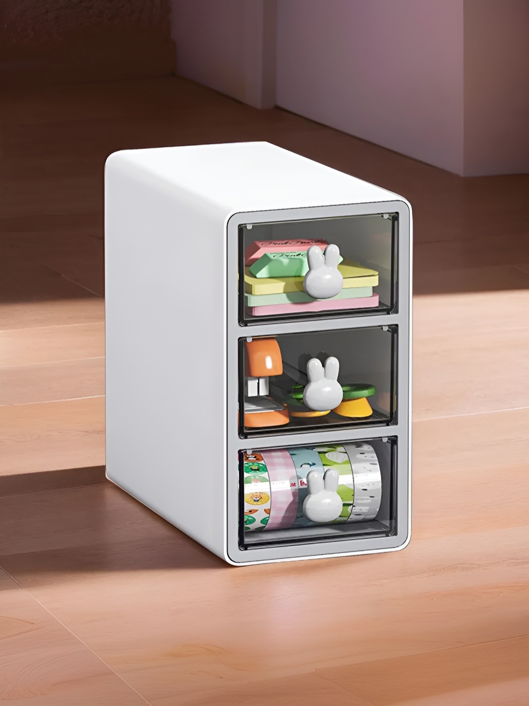

UMAI White & Transparent Desk Organiser Organisers
