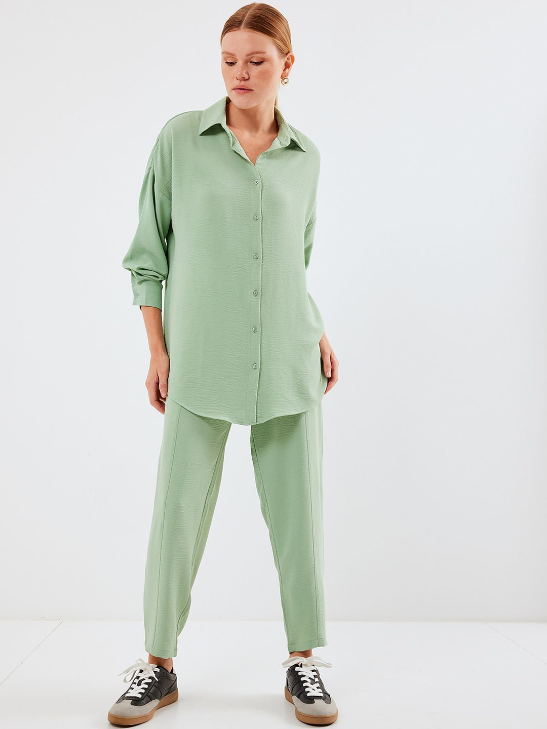 

BIGDART Long Sleeves Shirt With Trousers, Green