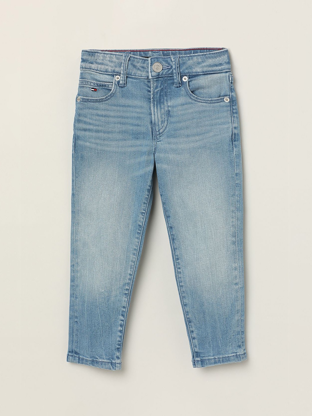 

Tommy Hilfiger Boys Straight Fit Light Fade Jeans, Blue