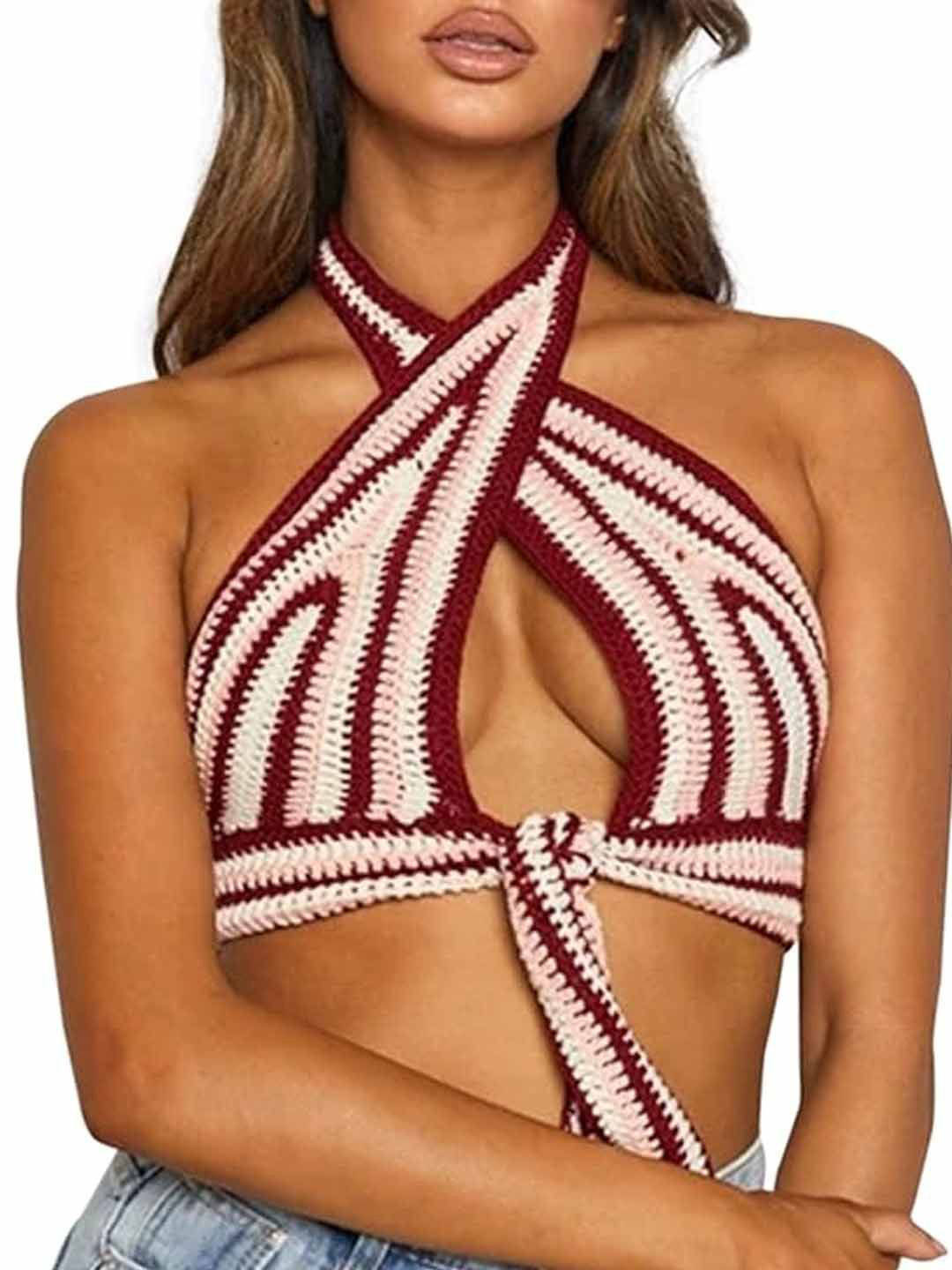 

StyleCast Tie and Dye Cotton Georgette Top, Red