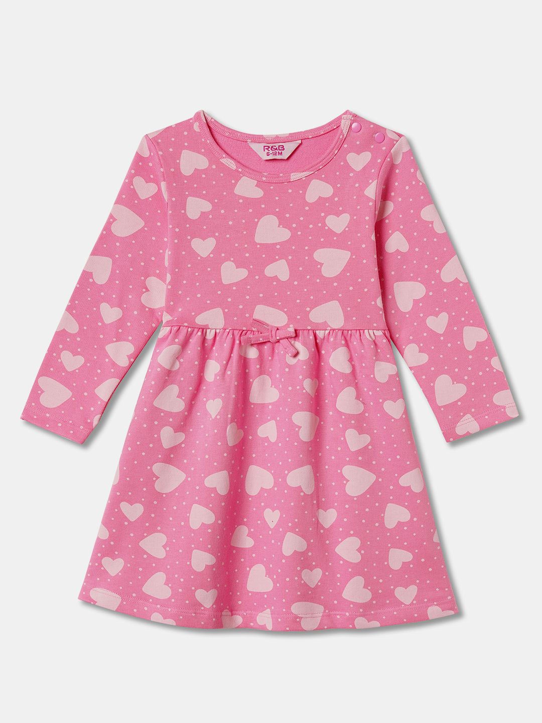 

R&B Girls Conversational A-Line Dress, Pink