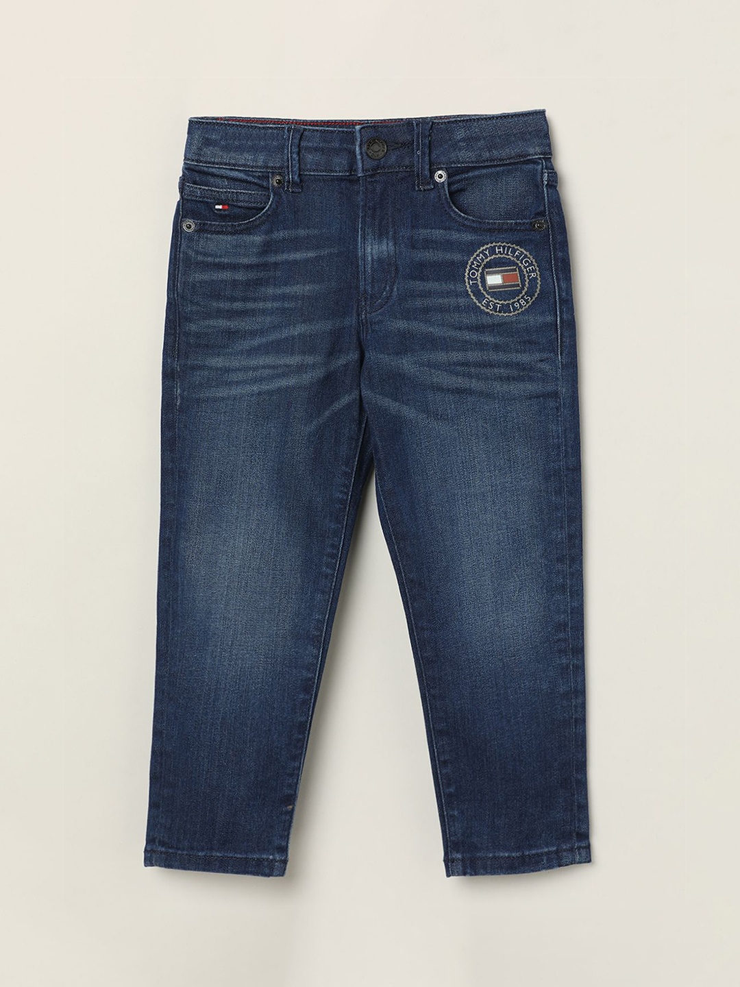 

Tommy Hilfiger Boys Straight Fit Light Fade Jeans, Blue