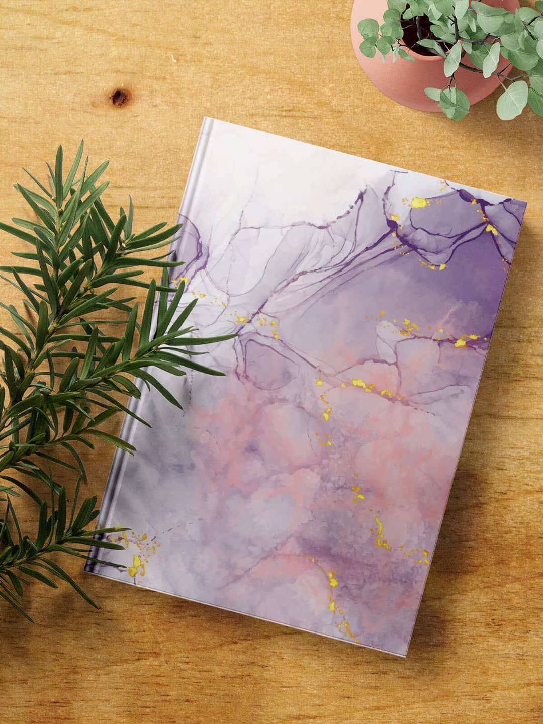 

macmerise Chic Carrara Printed Hard Cover A5 Ruled Notebook, White