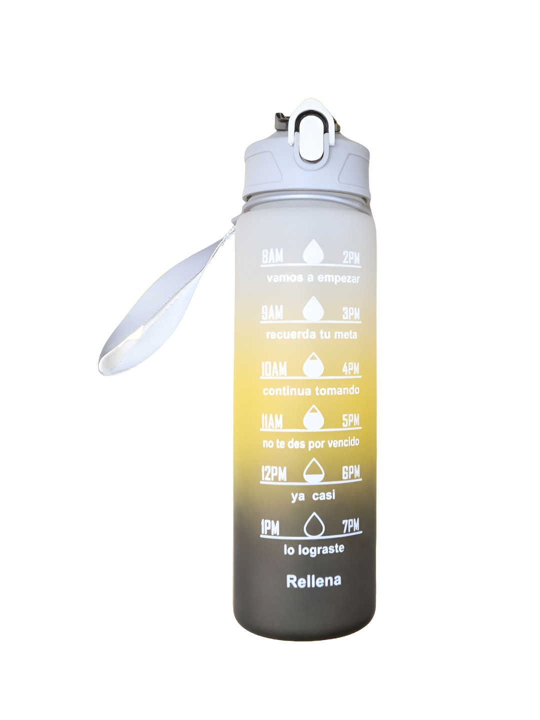 

WELOUR Pink & Orange Typography Printed Water Bottle 900 ml, Grey