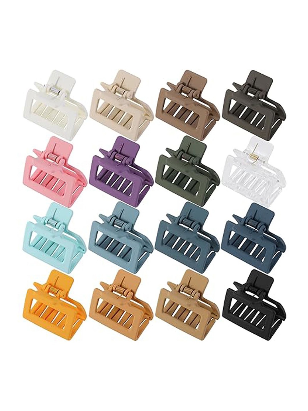 

Xivir Set Of 16 Women Claw Clips, White