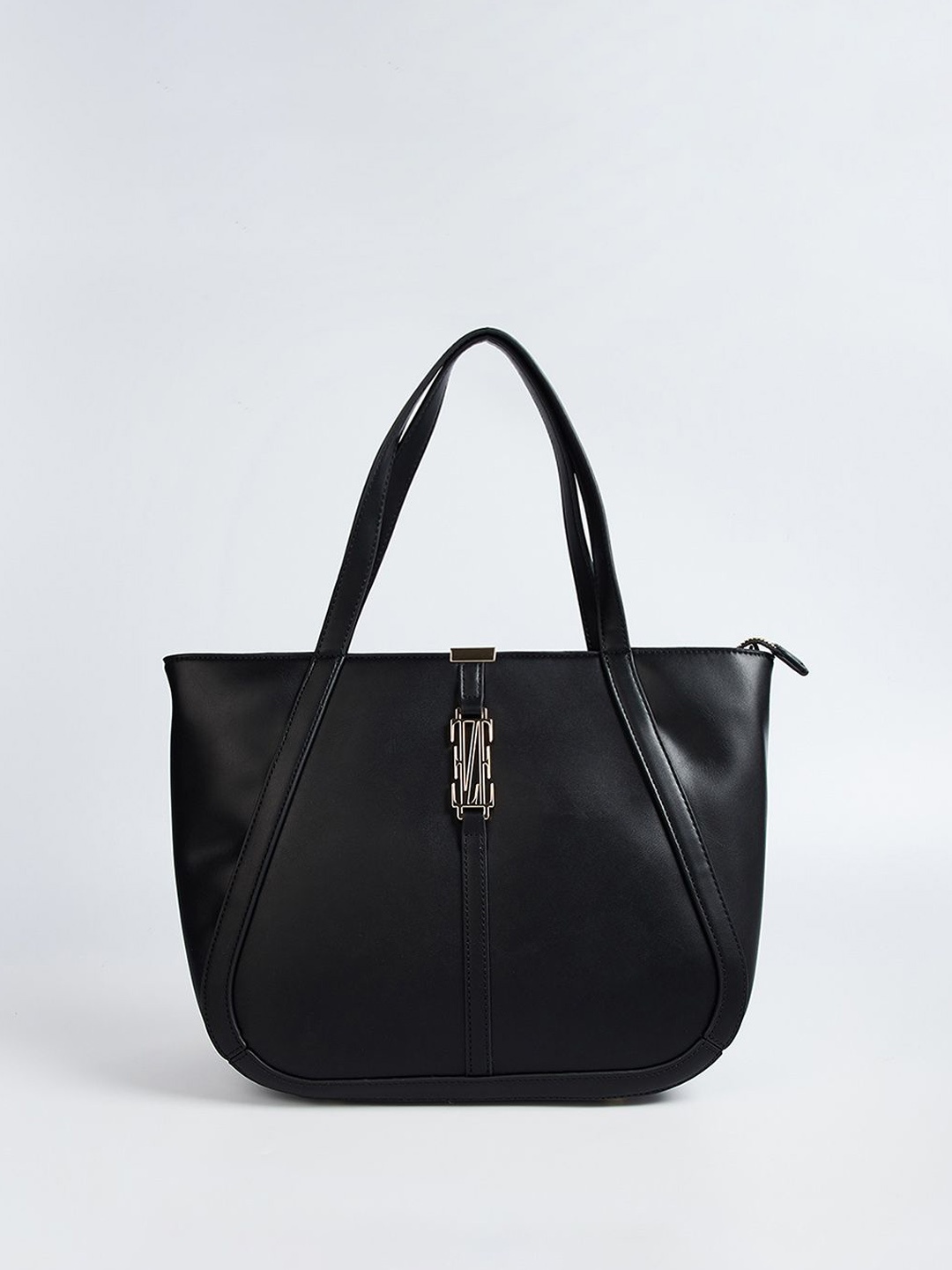 

ELLE PU Oversized Structured Shoulder Bag, Black