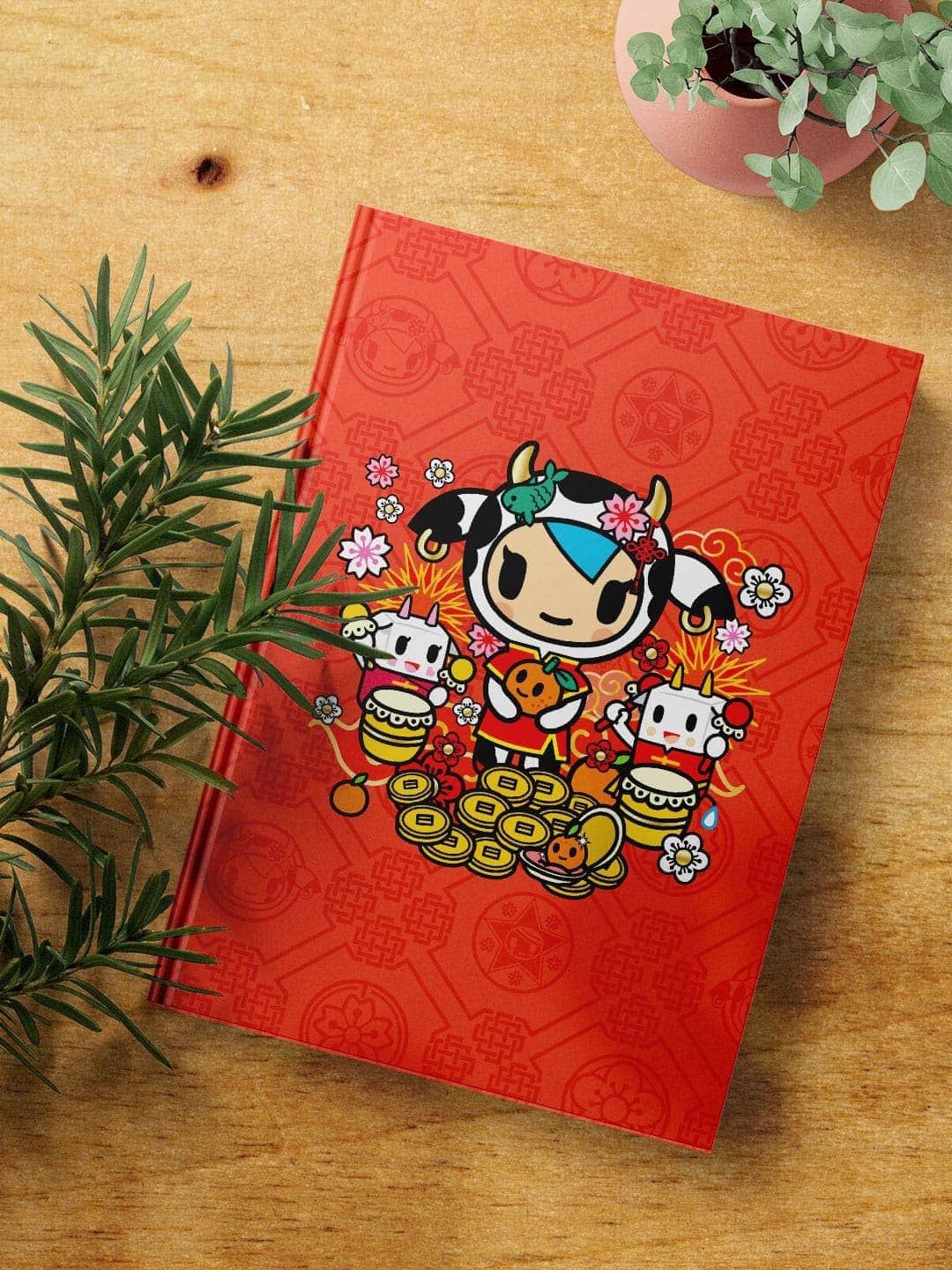 

macmerise Red & White TD Moofia Art Printed A5 Ruled Notebook