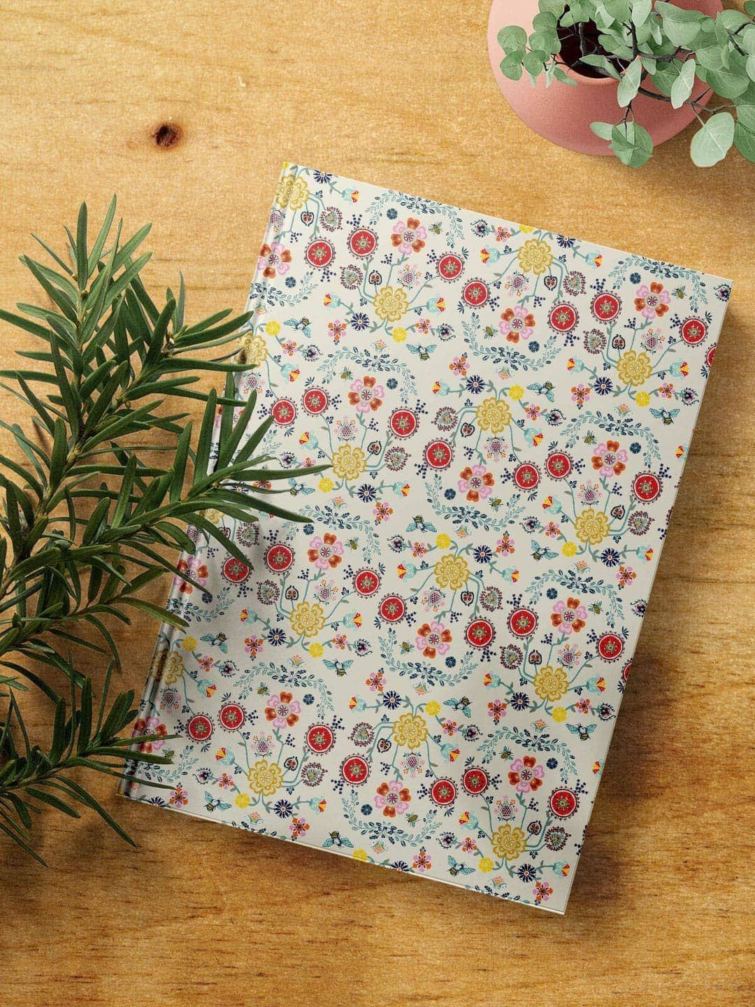 

macmerise Beige & Blue Printed Notebook Stationery