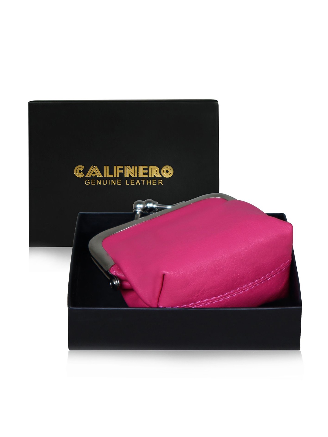 

CALFNERO Women Leather Card Holder, Pink