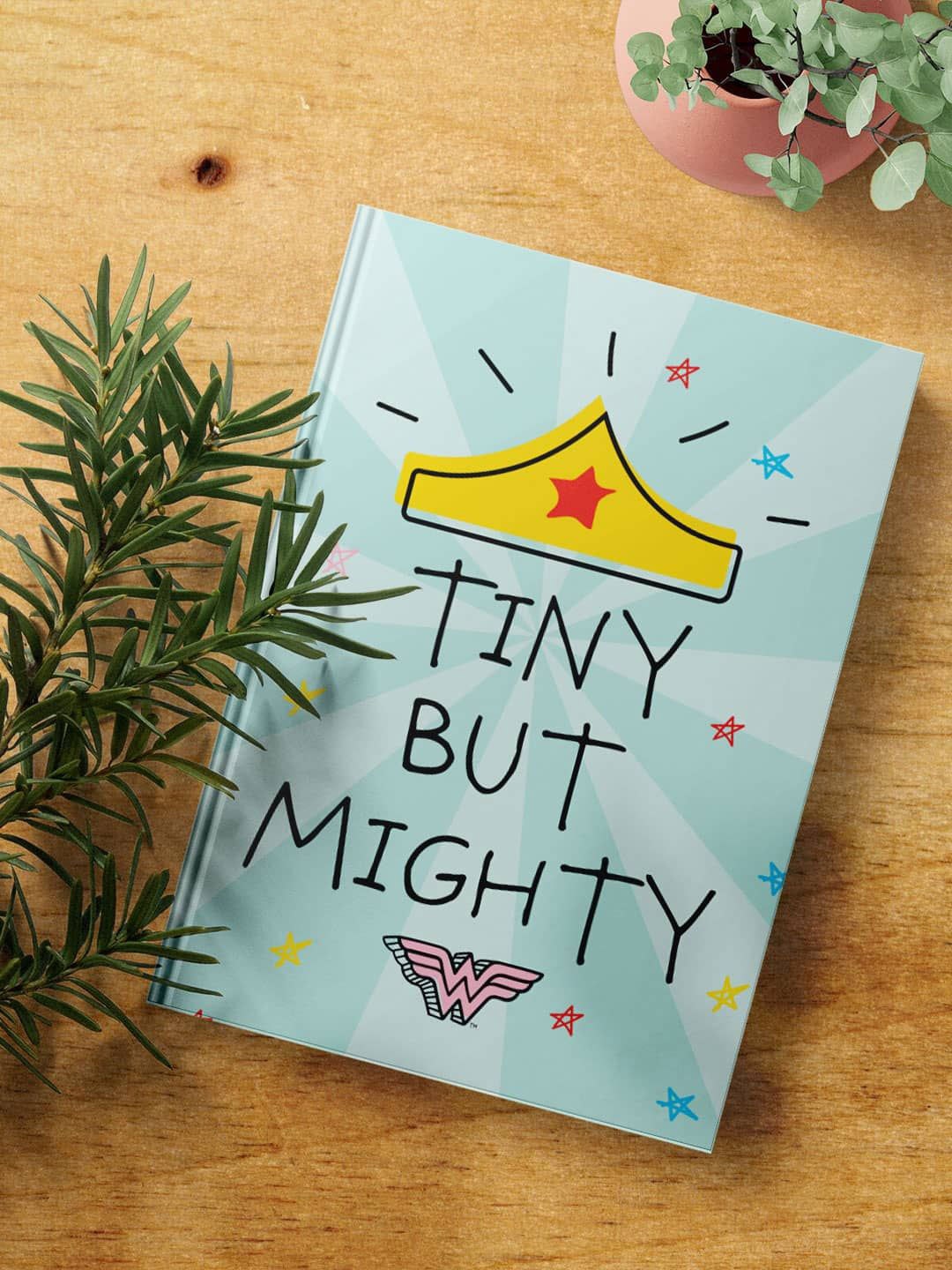 

macmerise WW Tiny but Mighty Printed Hard Cover A5 Ruled Notebook, Green